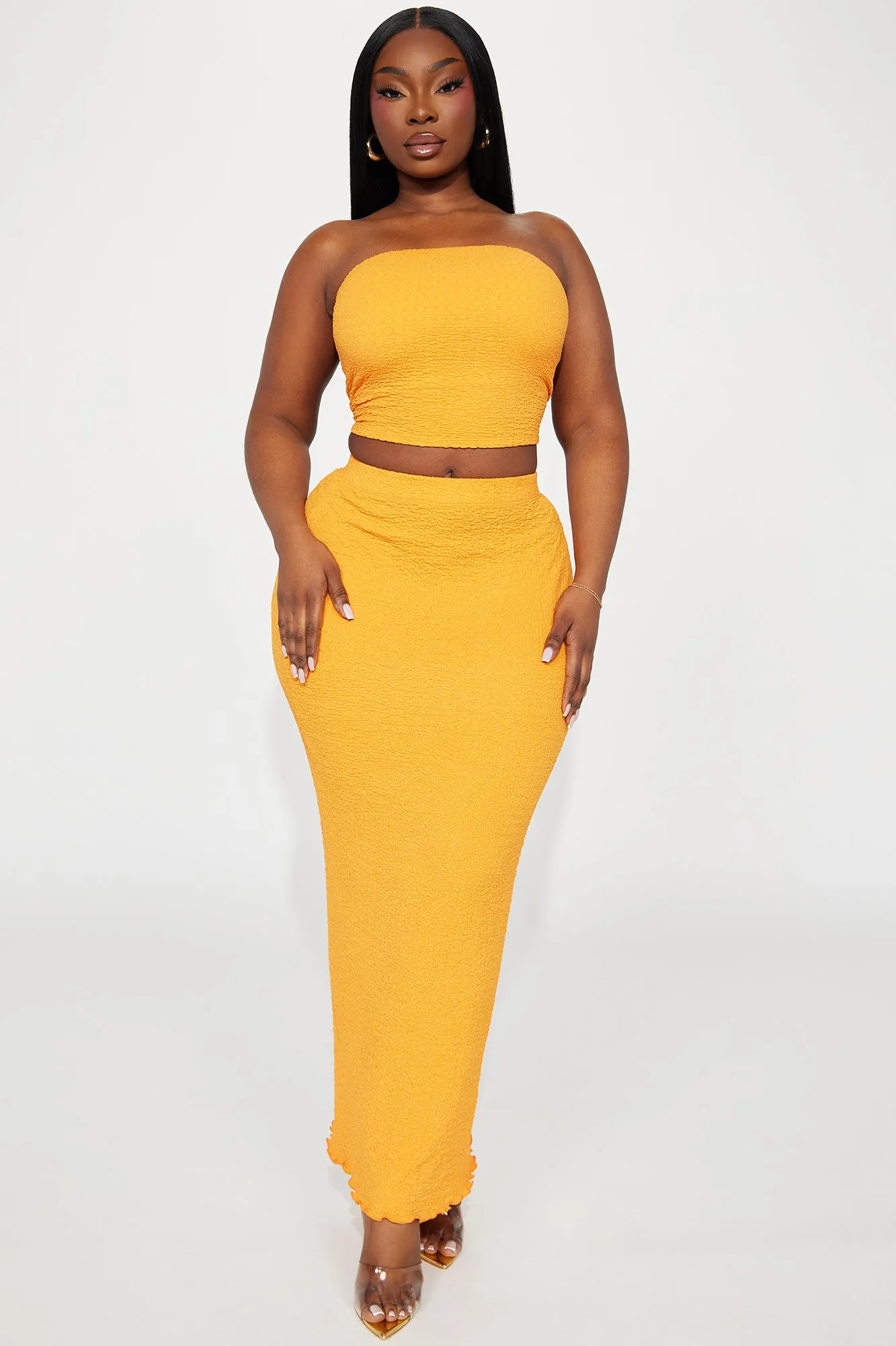 Anything For You Textured Skirt Set - Orange sold by Fashion Nova product image thumbnail 4