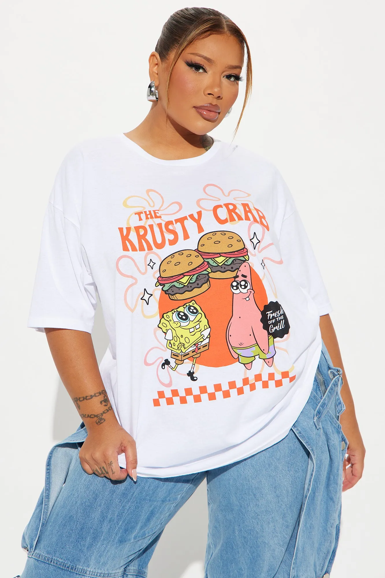The Krusty Crab Spongebob Tee - White sold by Fashion Nova product image thumbnail 4