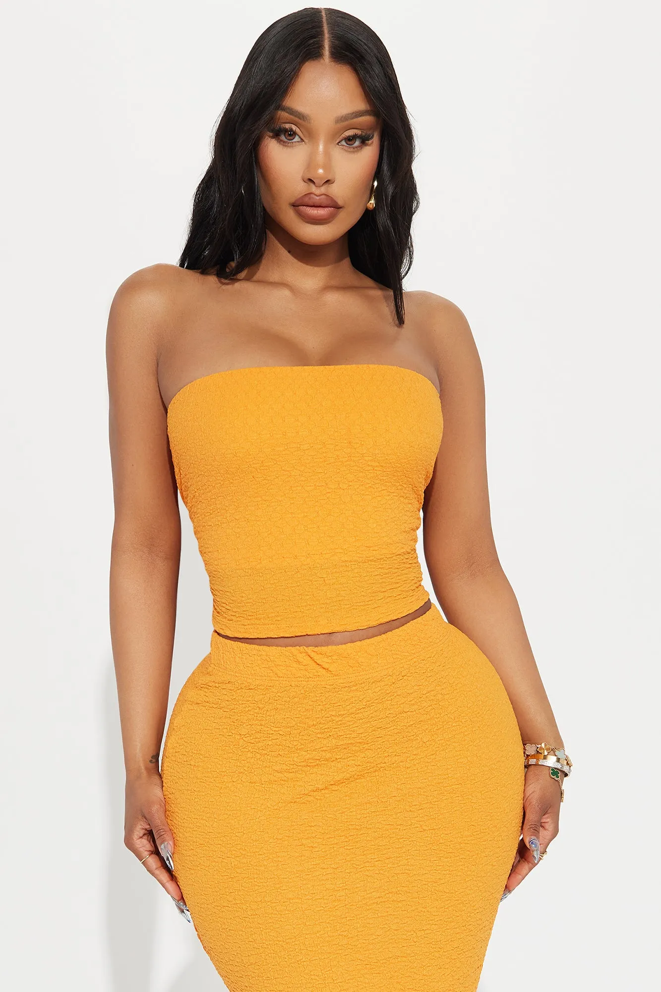 Anything For You Textured Skirt Set - Orange sold by Fashion Nova product image thumbnail 2