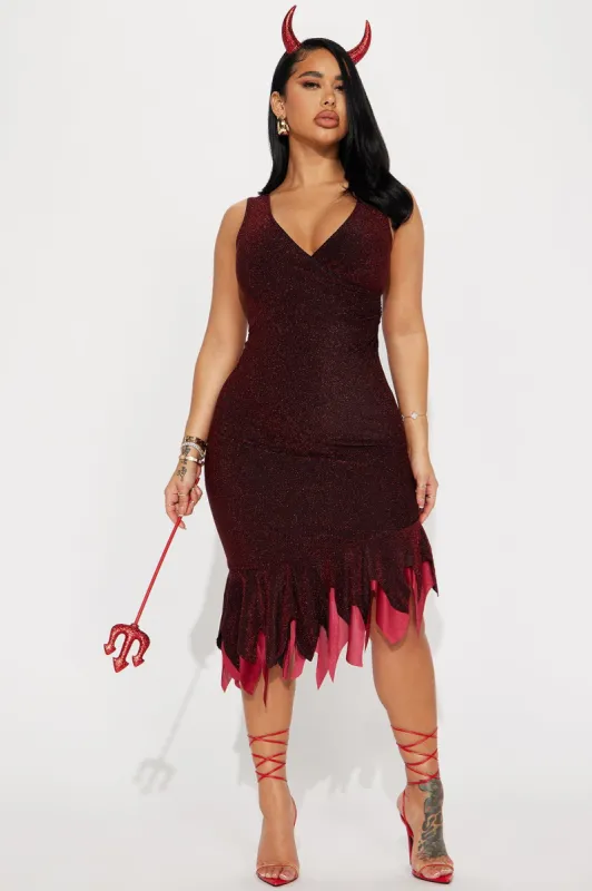 Sizzle N Shine Devil 3 Piece Costume Set - Red sold by Fashion Nova