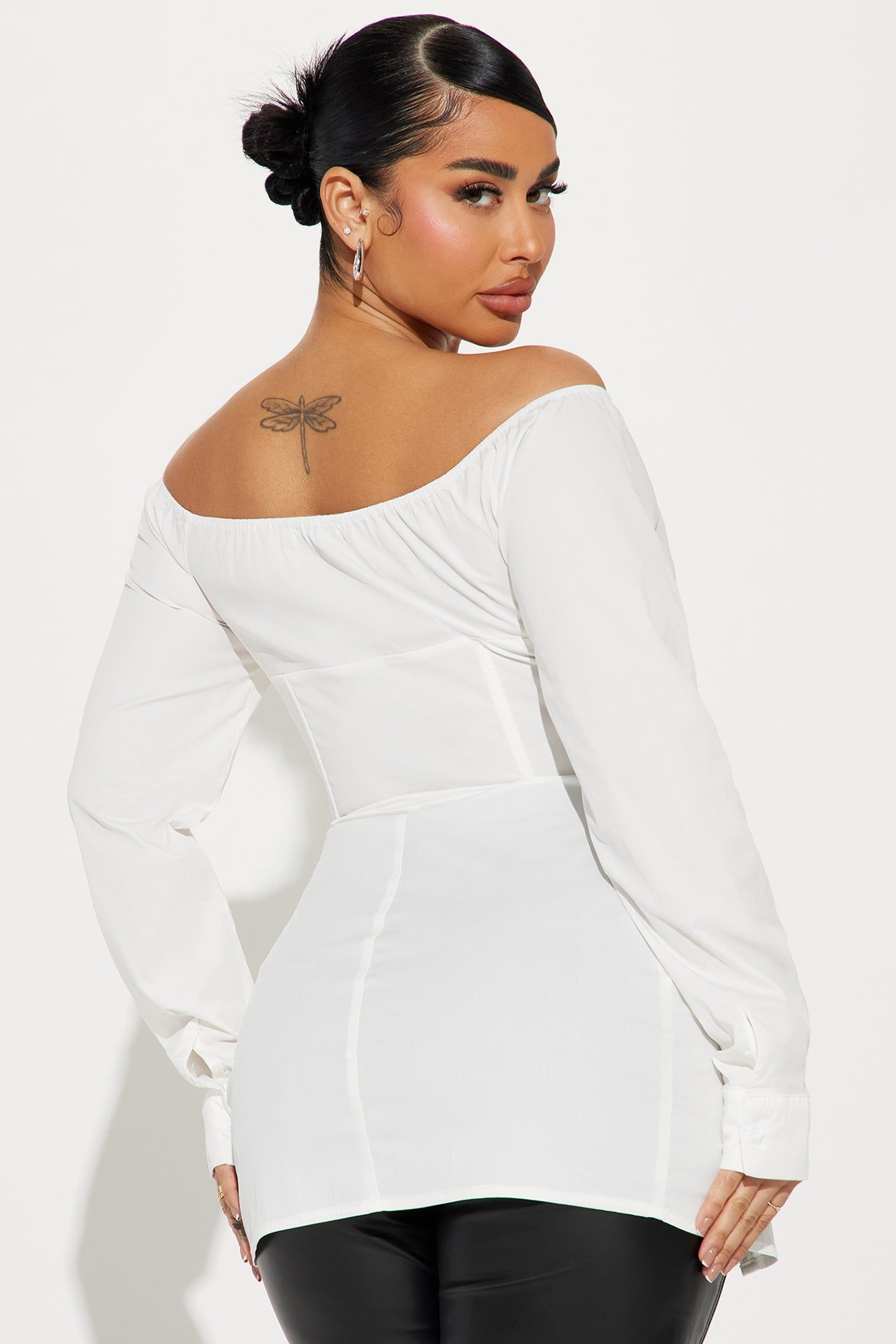 Fairy Feeling Poplin Blouse - White sold by Fashion Nova product image thumbnail 3