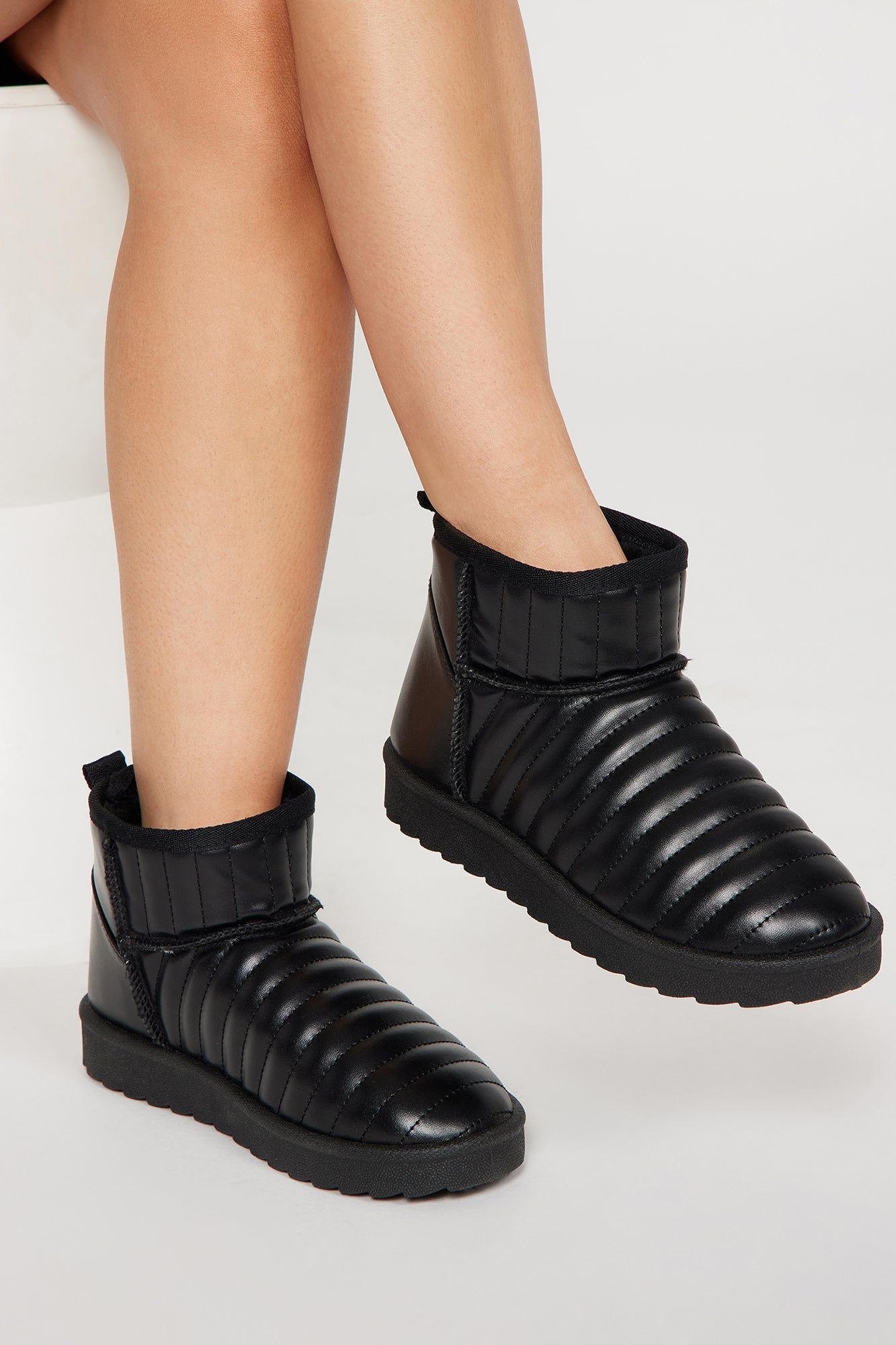 Coffee Runs Booties - Black sold by Fashion Nova