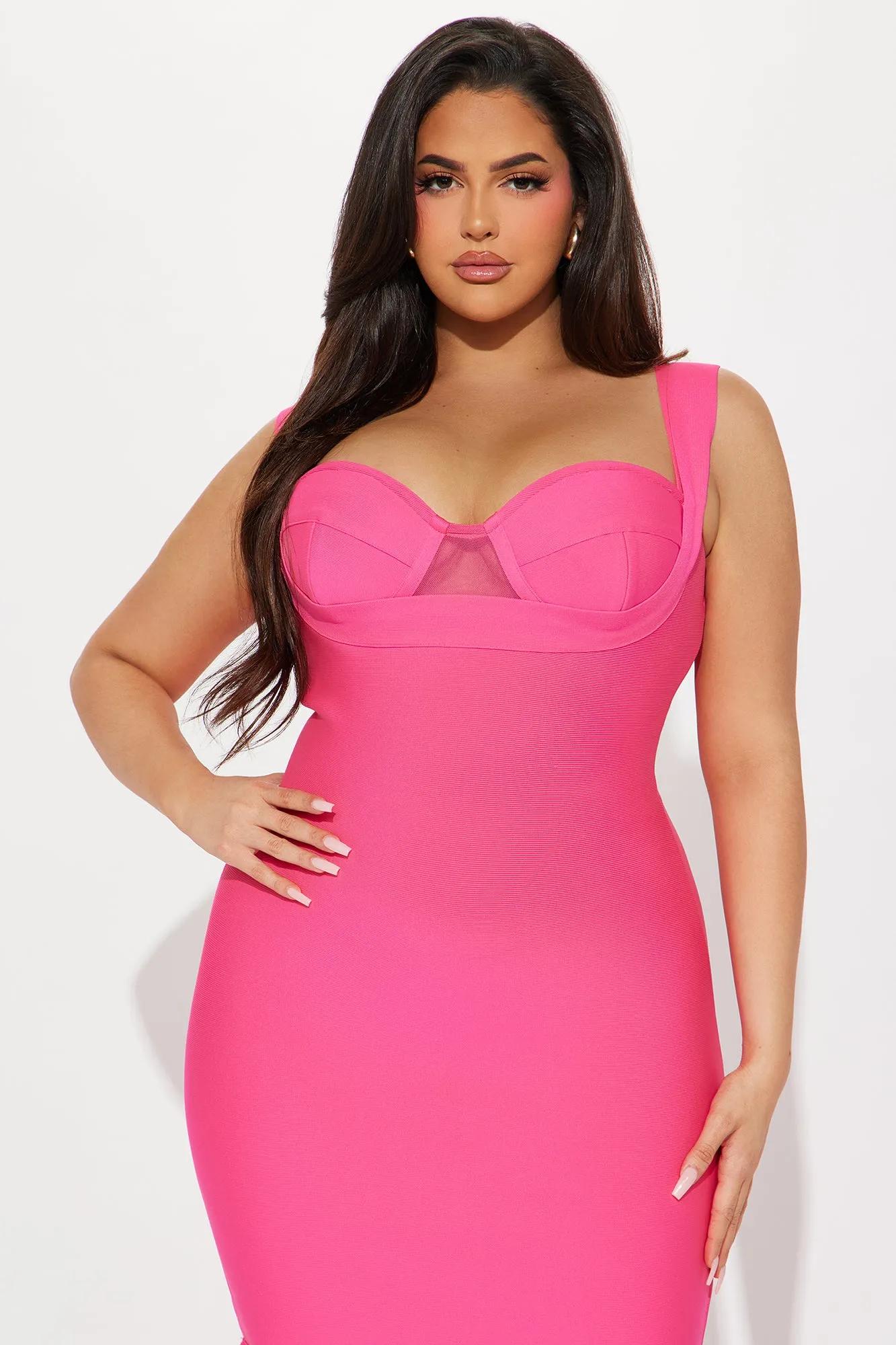 Charline Tulle Bandage Gown - Hot Pink sold by Fashion Nova product image thumbnail 5