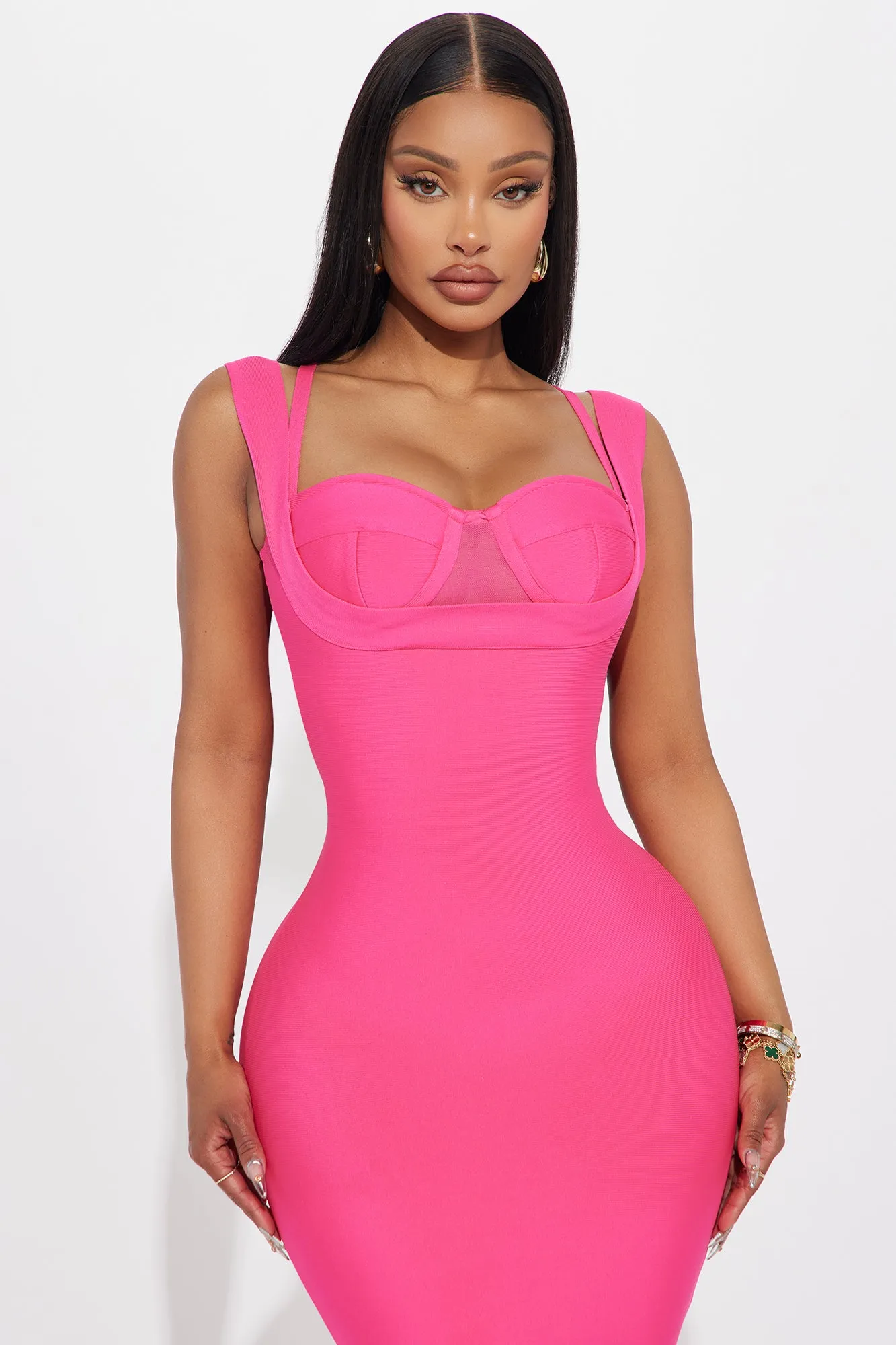 Charline Tulle Bandage Gown - Hot Pink sold by Fashion Nova product image thumbnail 2