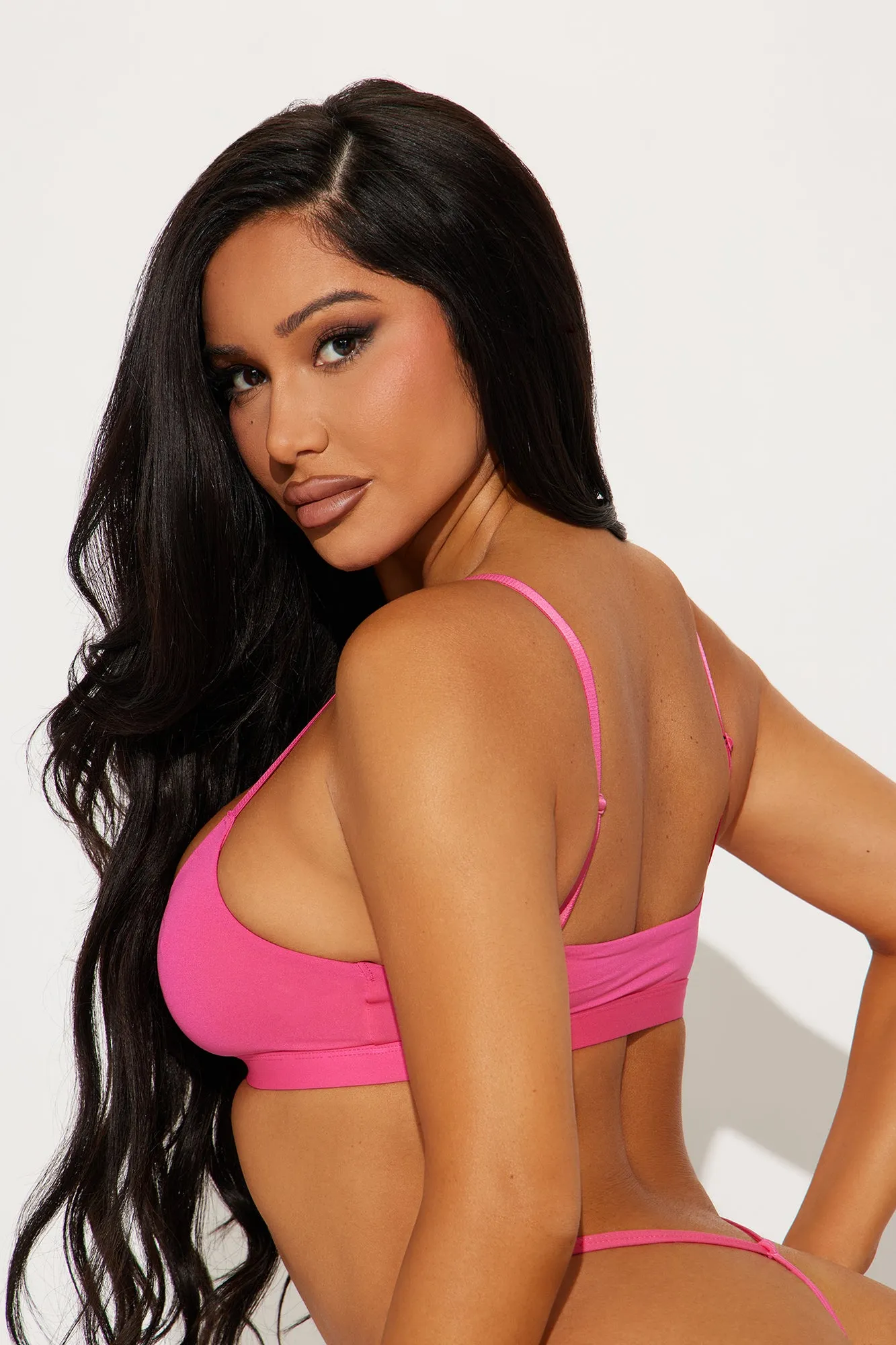 Light As A Feather Microfiber Scoop Bralette - Hot Pink sold by Fashion Nova product image thumbnail 3
