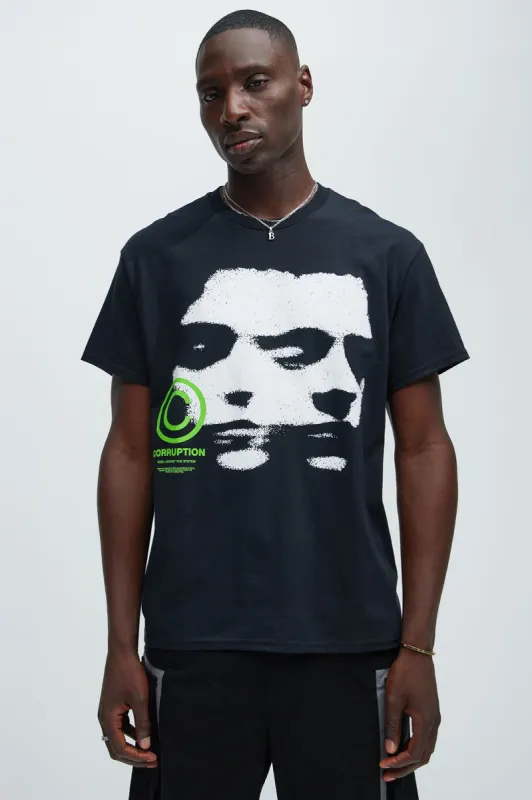 Corrupt System Short Sleeve Tee - Black sold by Fashion Nova