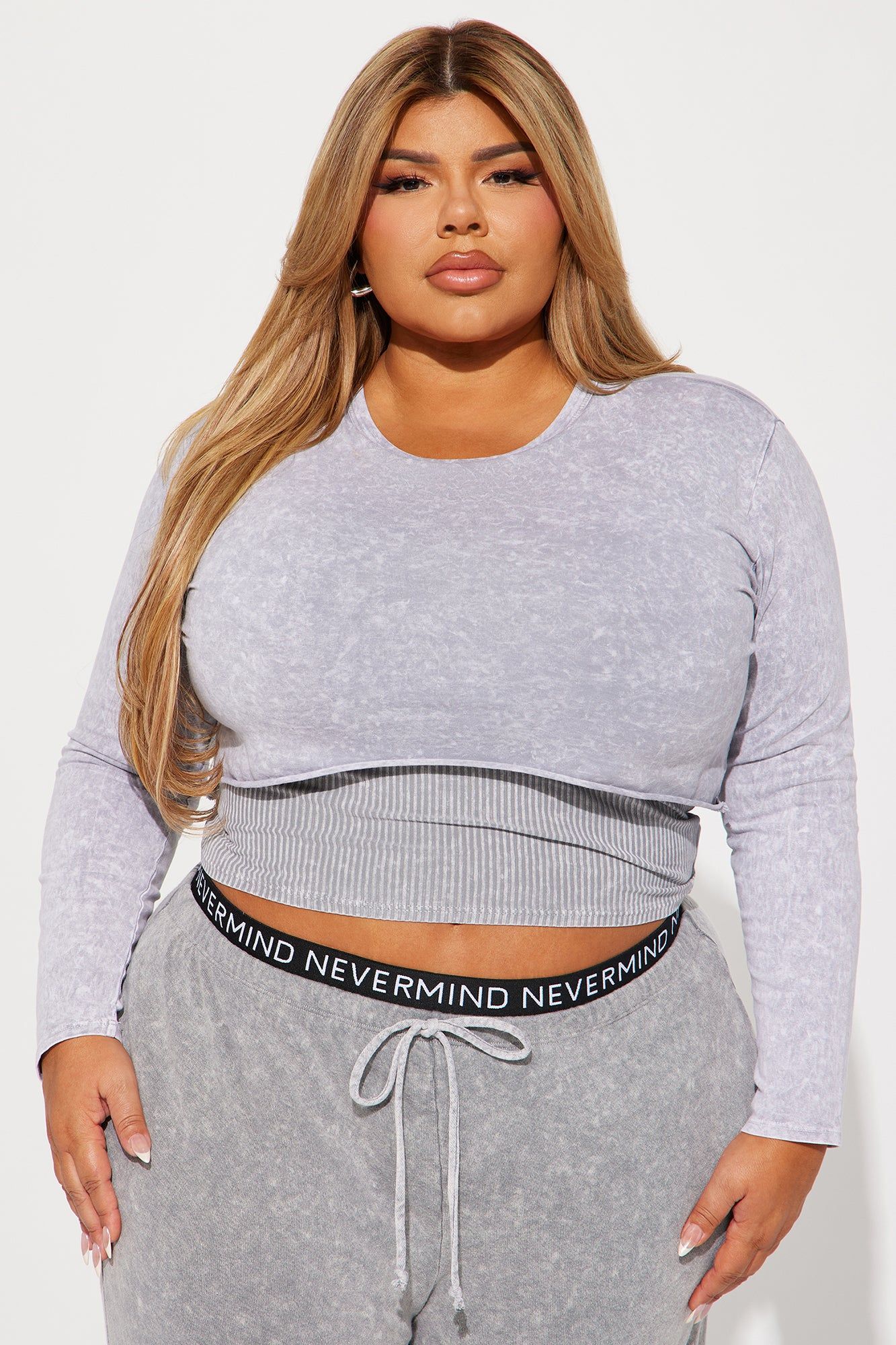 First Sight Mineral Wash Jogger Set - Grey sold by Fashion Nova product image thumbnail 5