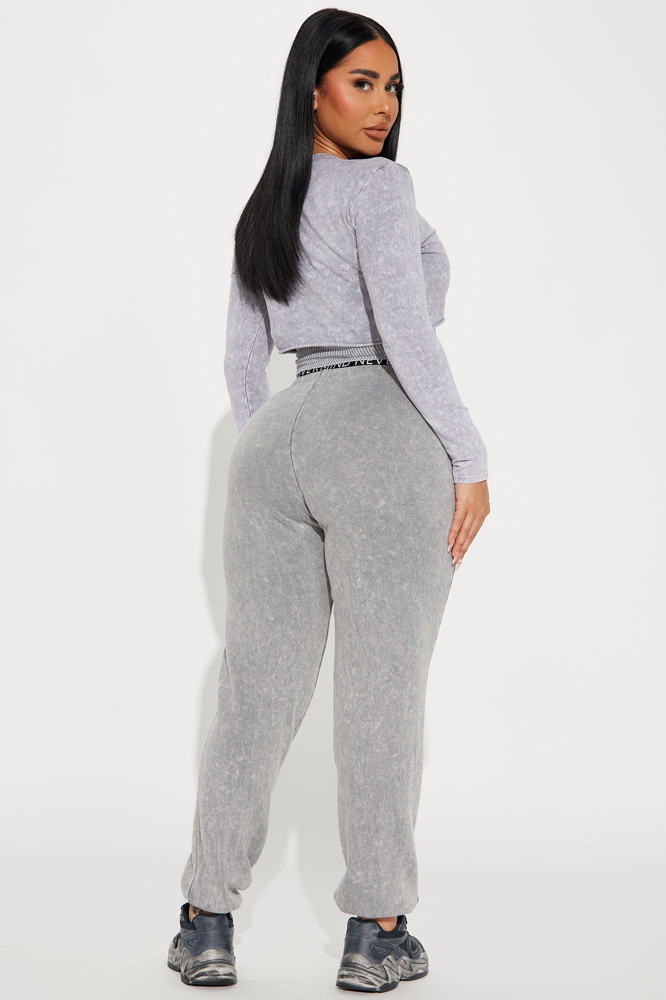 First Sight Mineral Wash Jogger Set - Grey sold by Fashion Nova product image thumbnail 3
