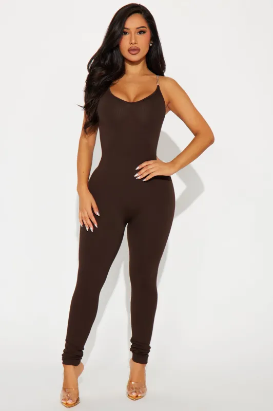 Beatrix Seamless Jumpsuit - Mocha sold by Fashion Nova