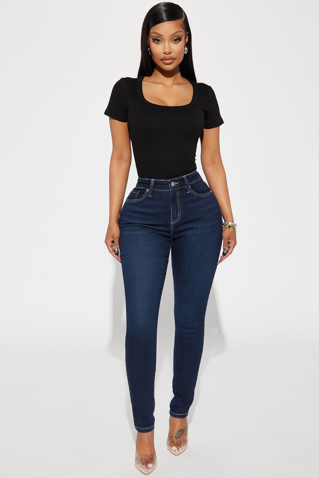 Kourtney Ribbed Baby Tee - Black sold by Fashion Nova product image thumbnail 2