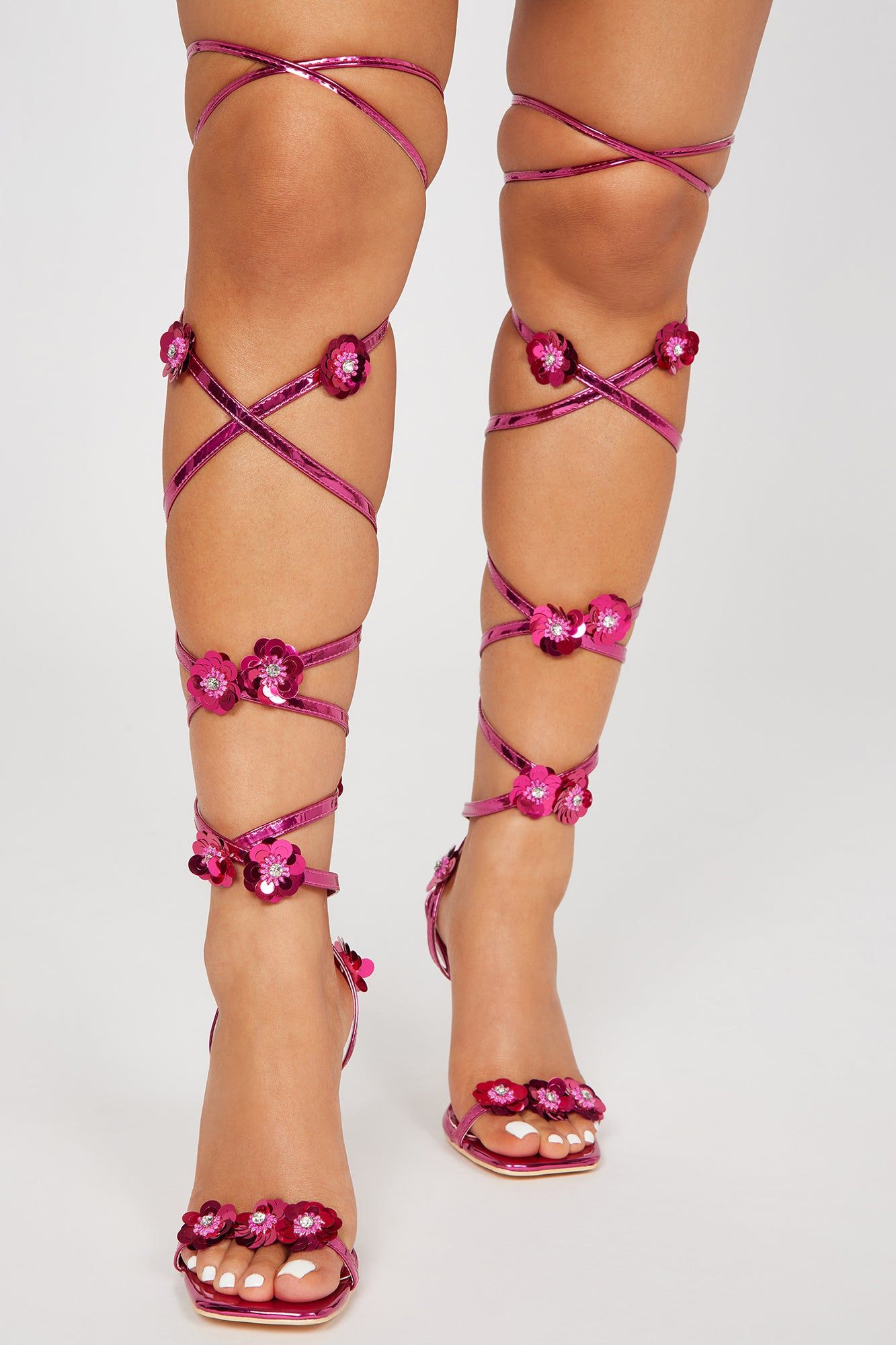 Never A Wallflower Strappy Heeled Sandals - Pink sold by Fashion Nova product image thumbnail 2