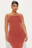 Helena High Neck Midi Dress - Marsala sold by Fashion Nova