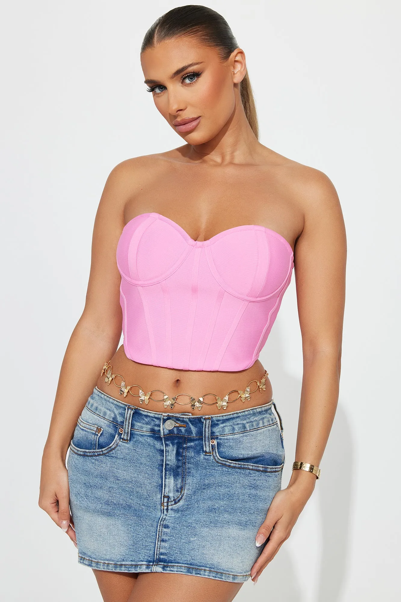 Botanical Butterfly Garden Chain Belt - Gold sold by Fashion Nova product image thumbnail 2