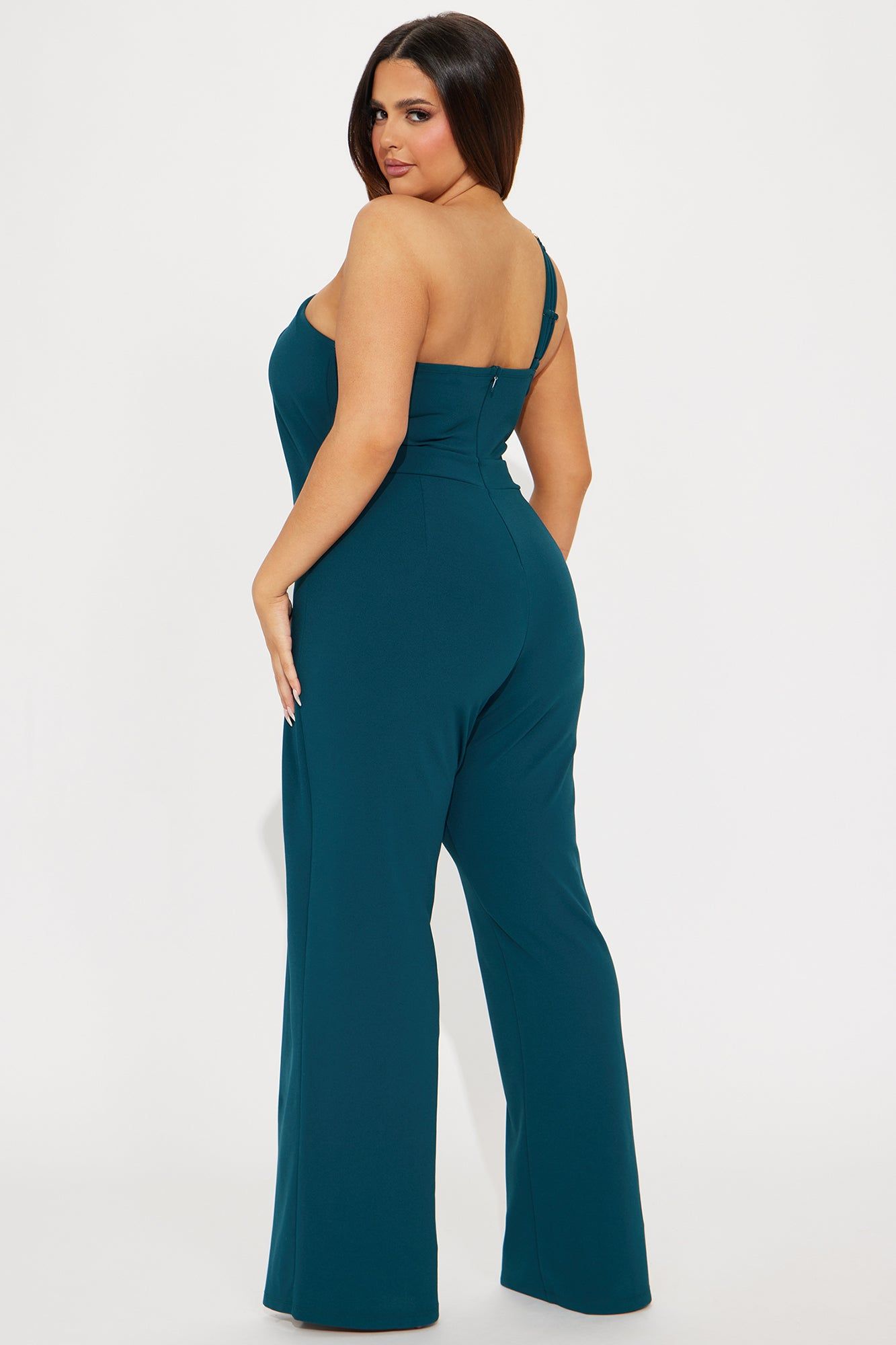 Dreamy Moments One Shoulder Jumpsuit - Hunter sold by Fashion Nova product image thumbnail 6