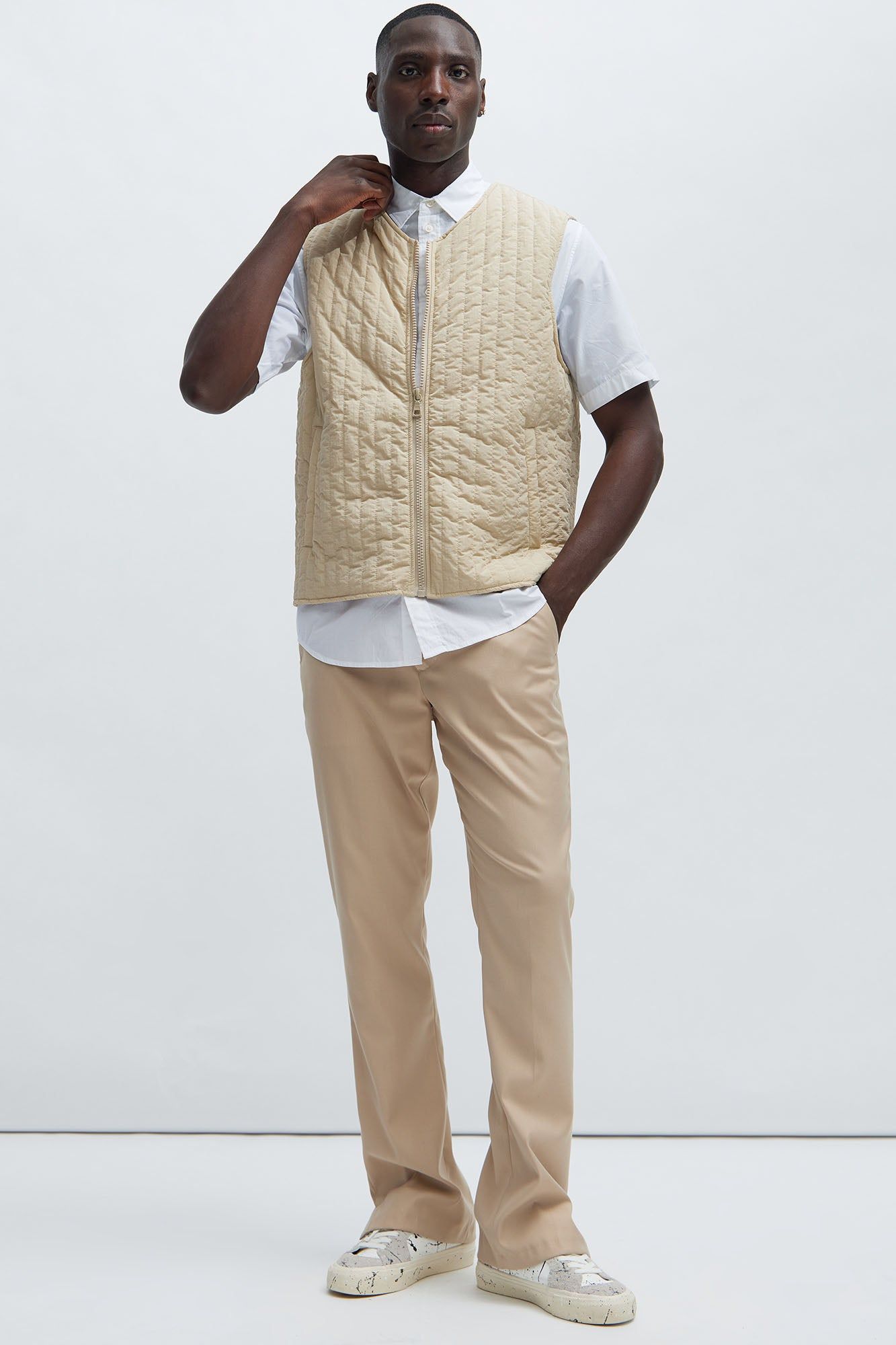 Warren Nylon Vest - Tan sold by Fashion Nova product image thumbnail 2