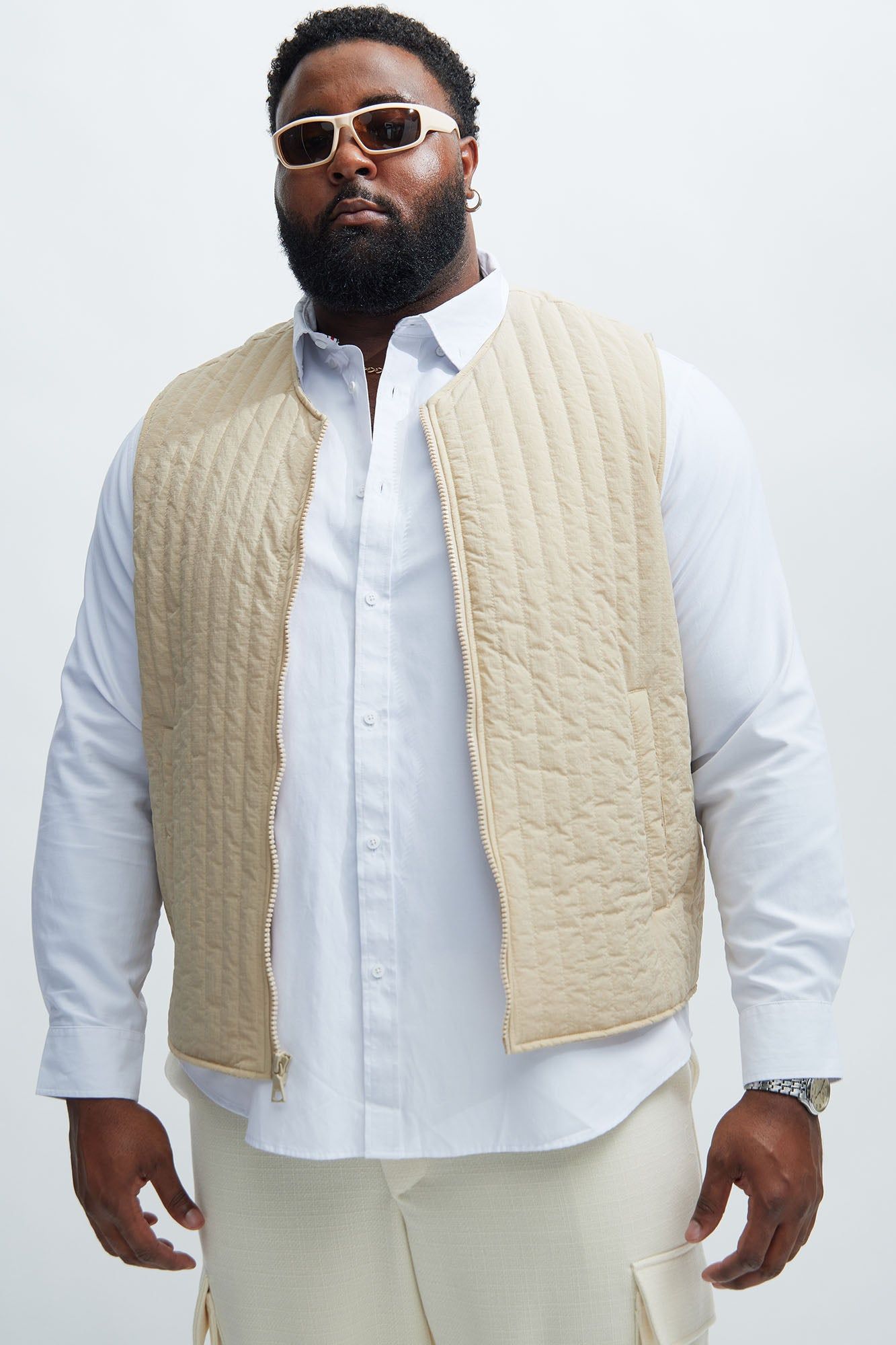 Warren Nylon Vest - Tan sold by Fashion Nova product image thumbnail 5