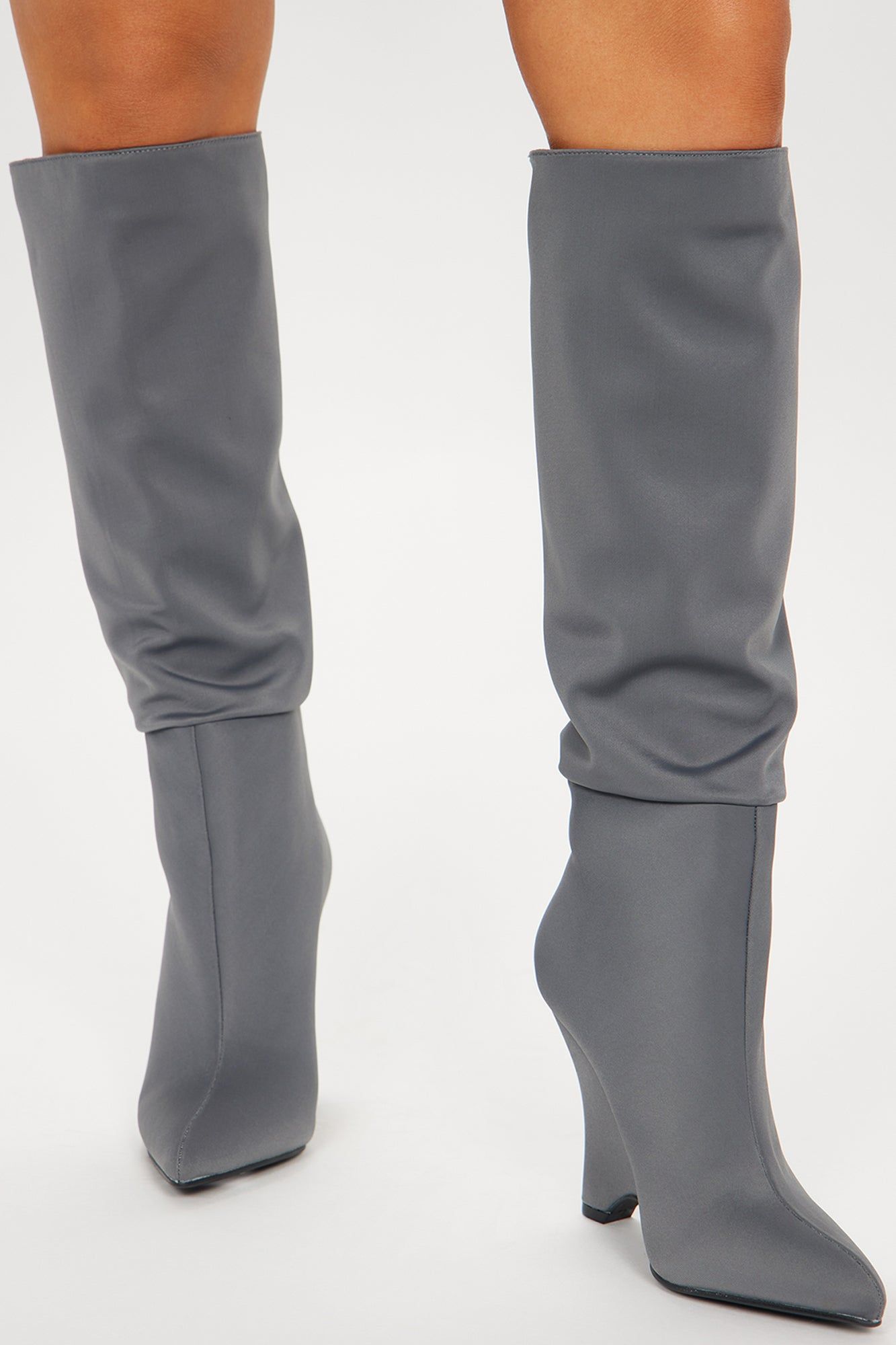 Lydia Knee High Boots - Grey sold by Fashion Nova product image thumbnail 2