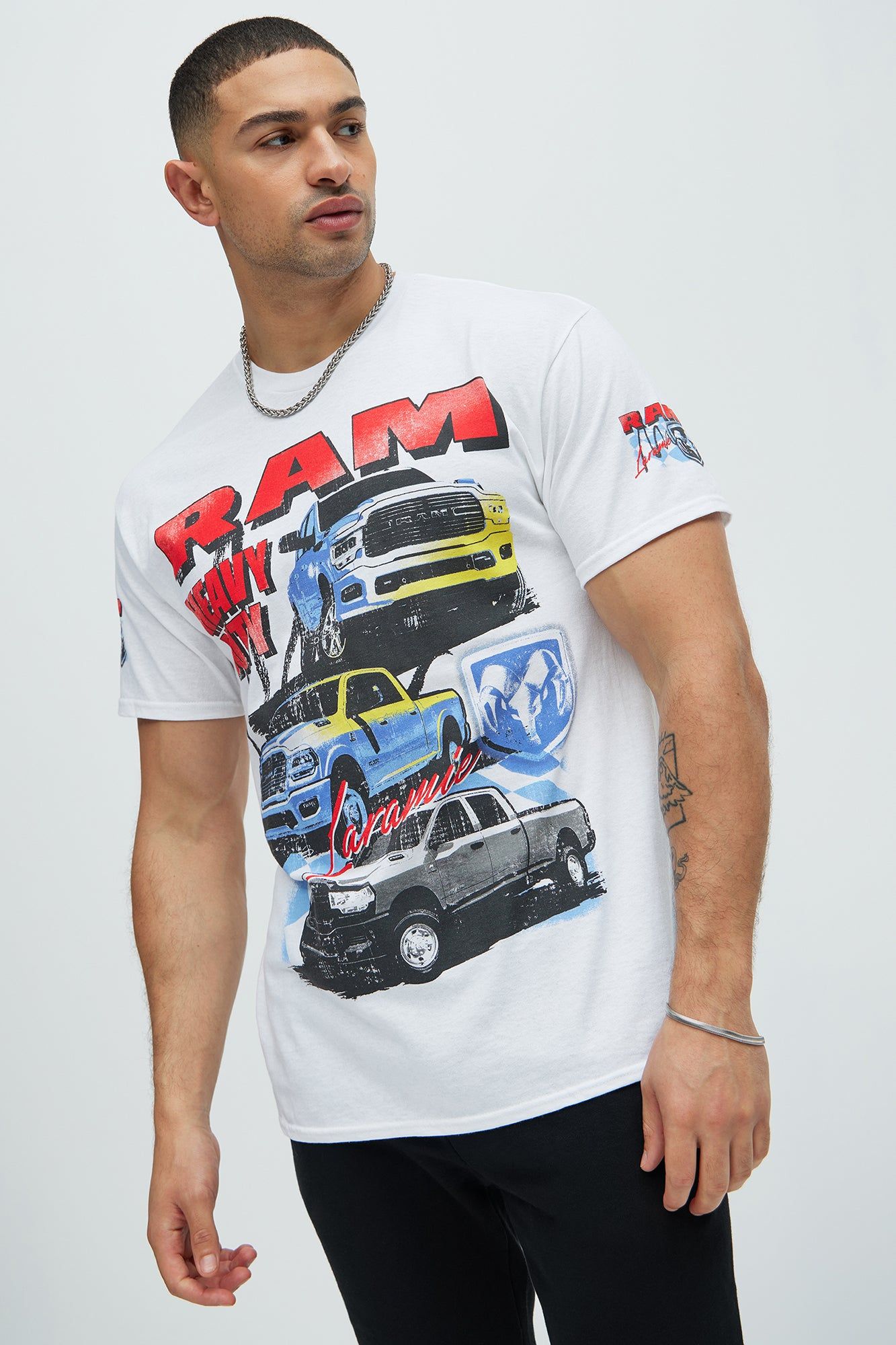 Ram Heavy Duty Trucks Short Sleeve Tee - White sold by Fashion Nova