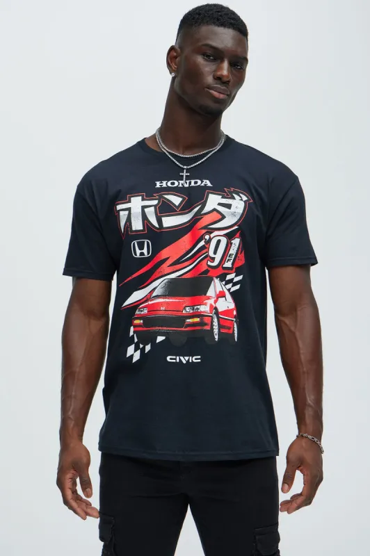 Honda Civic '91 Short Sleeve Tee - Black sold by Fashion Nova