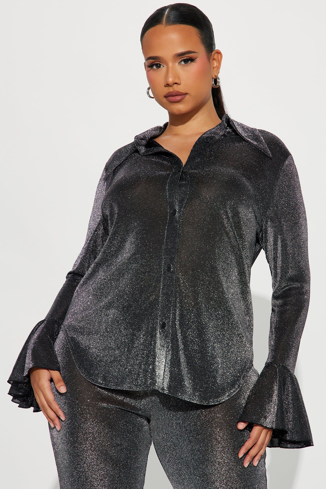 Dinner Party Metallic Pant Set - Black sold by Fashion Nova product image thumbnail 5