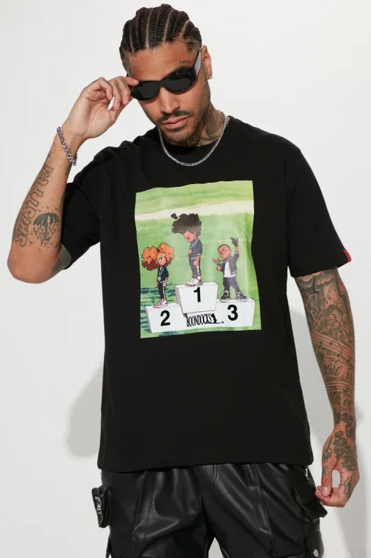 Boondocks First Place Short Sleeve Tee - Black sold by Fashion Nova