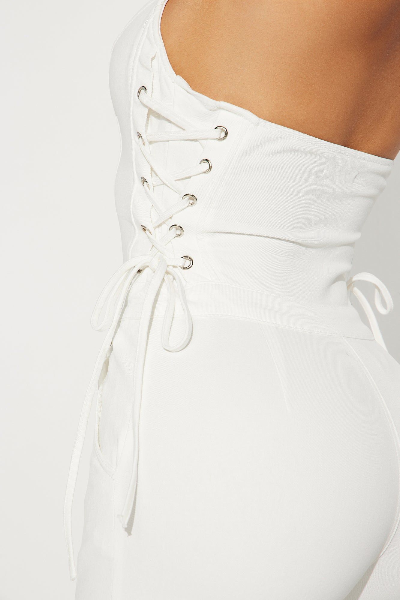 Something To Be Denim Jumpsuit - White sold by Fashion Nova product image thumbnail 3