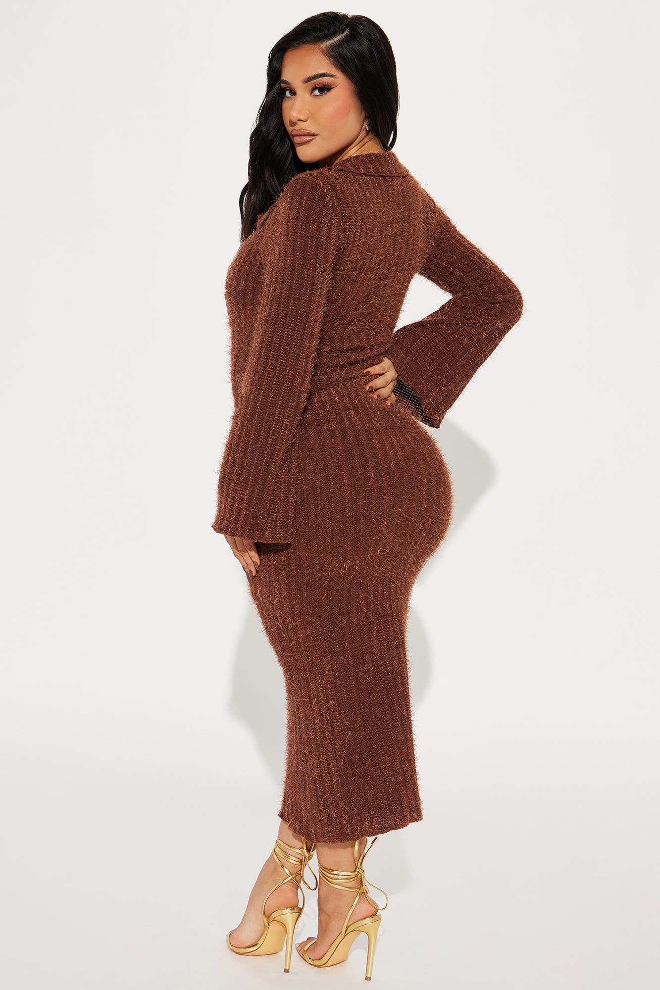 Jordyn Sweater Maxi Dress - Brown sold by Fashion Nova product image thumbnail 4