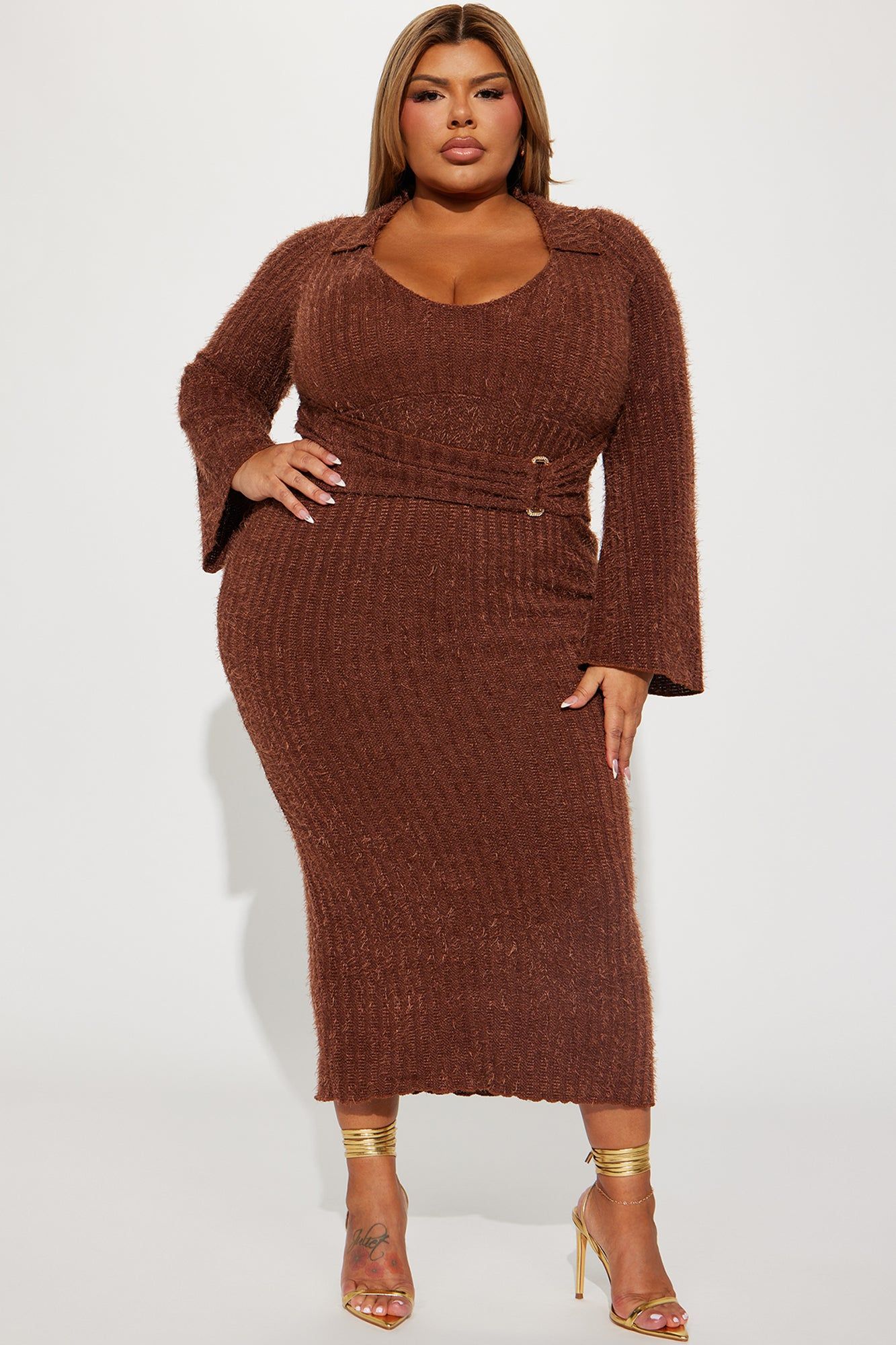 Jordyn Sweater Maxi Dress - Brown sold by Fashion Nova product image thumbnail 5