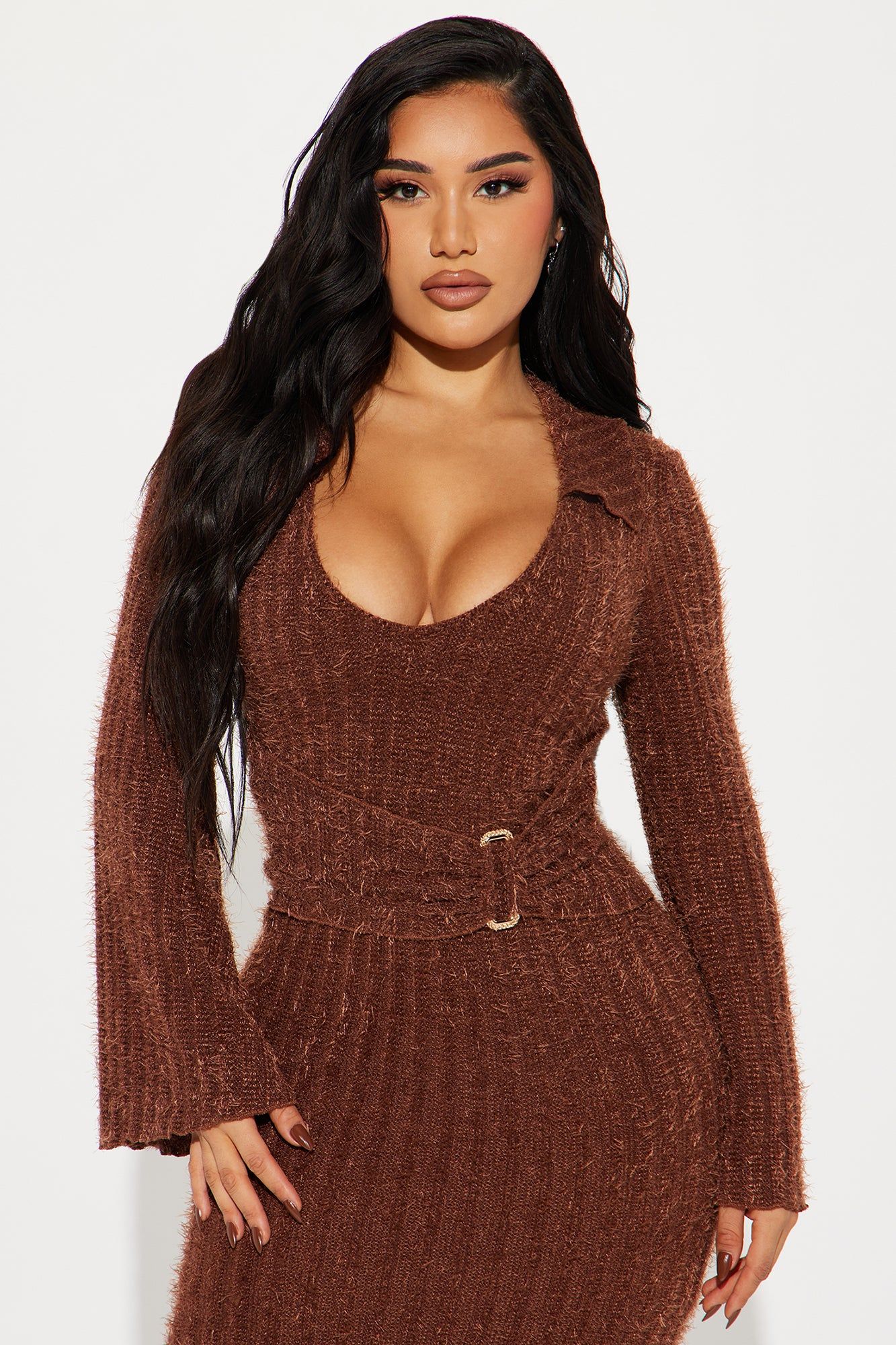 Jordyn Sweater Maxi Dress - Brown sold by Fashion Nova product image thumbnail 2