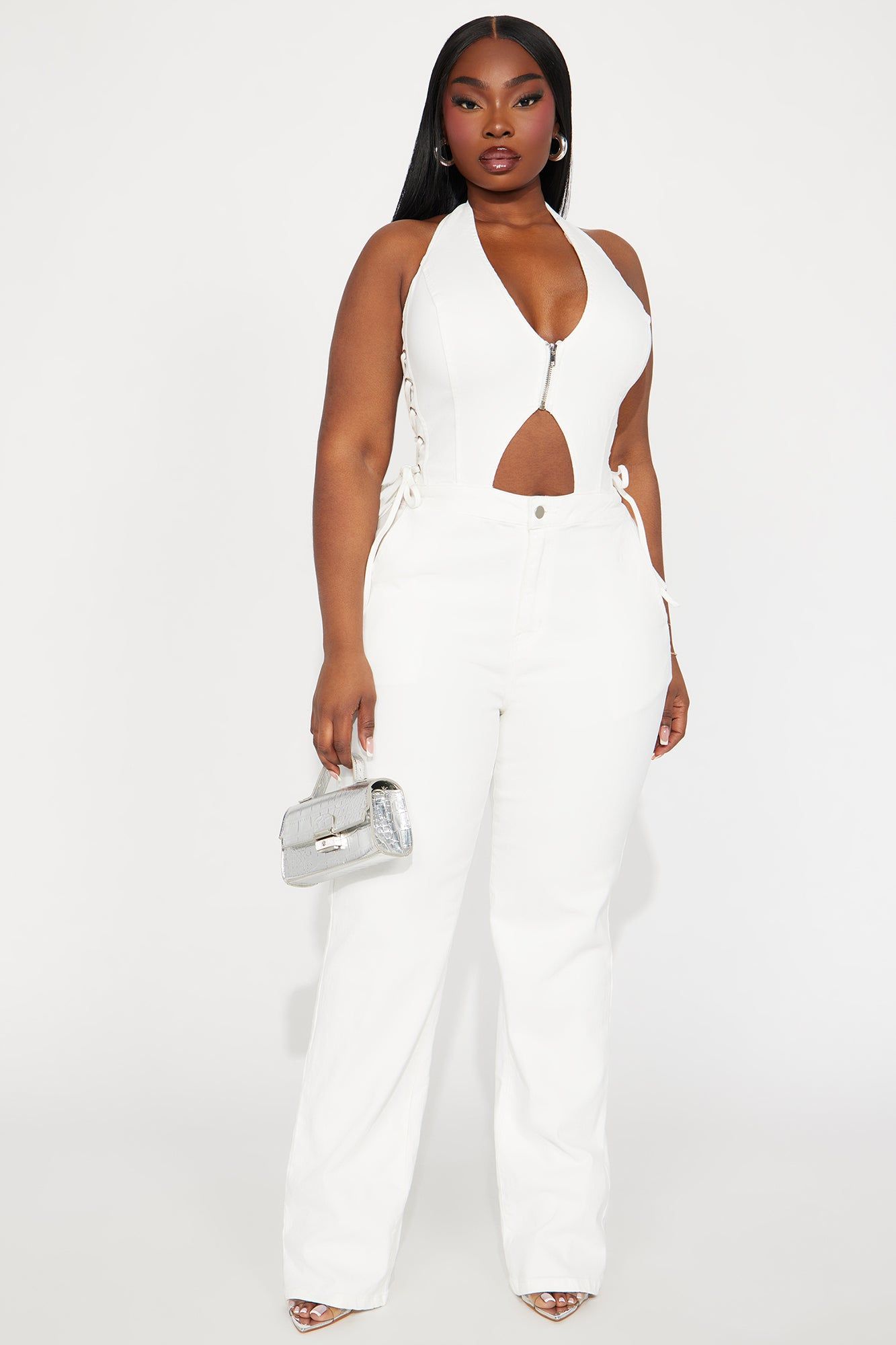 Something To Be Denim Jumpsuit - White sold by Fashion Nova product image thumbnail 5
