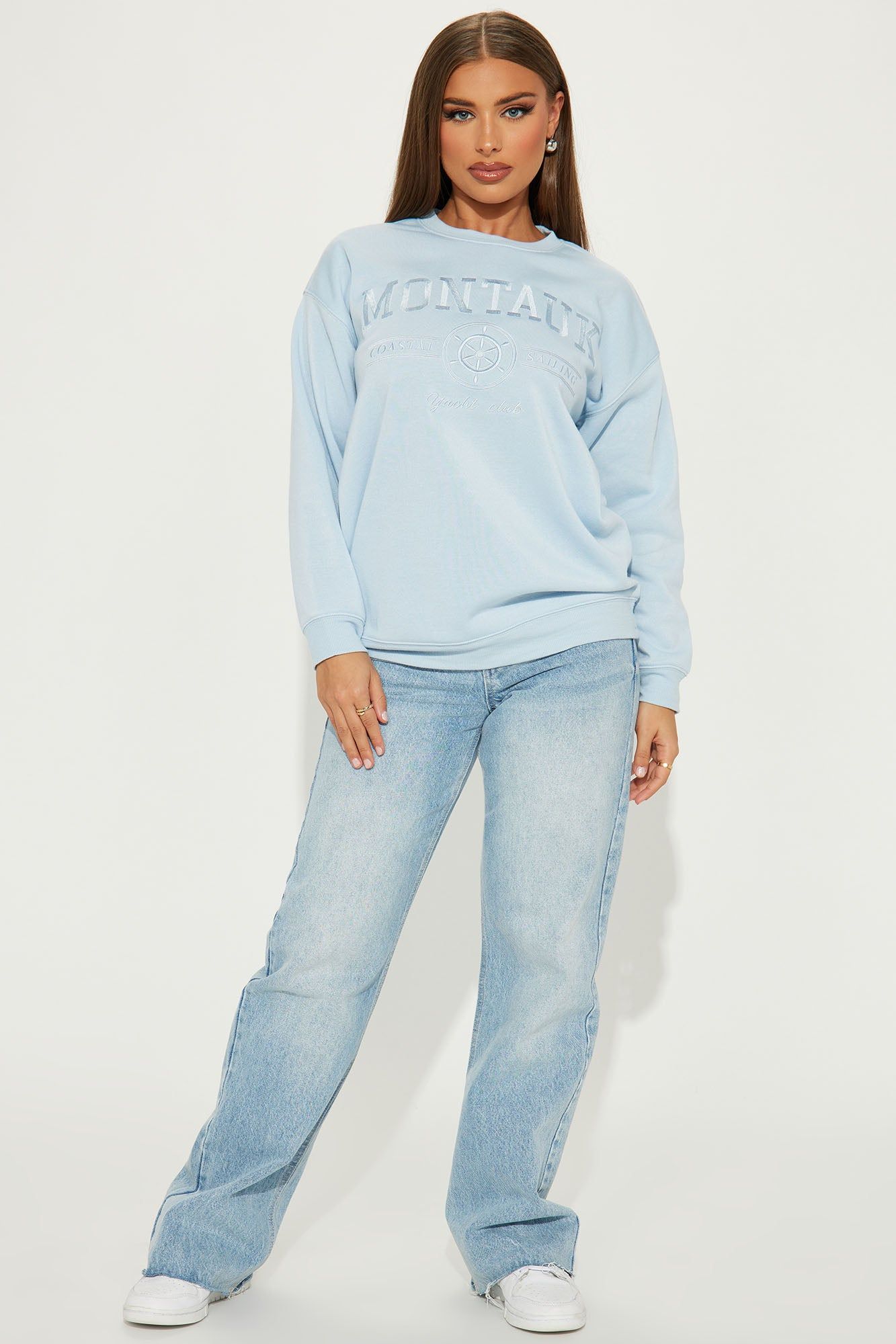 Weekend Vibes Embroidered Sweatshirt - Blue sold by Fashion Nova product image thumbnail 2