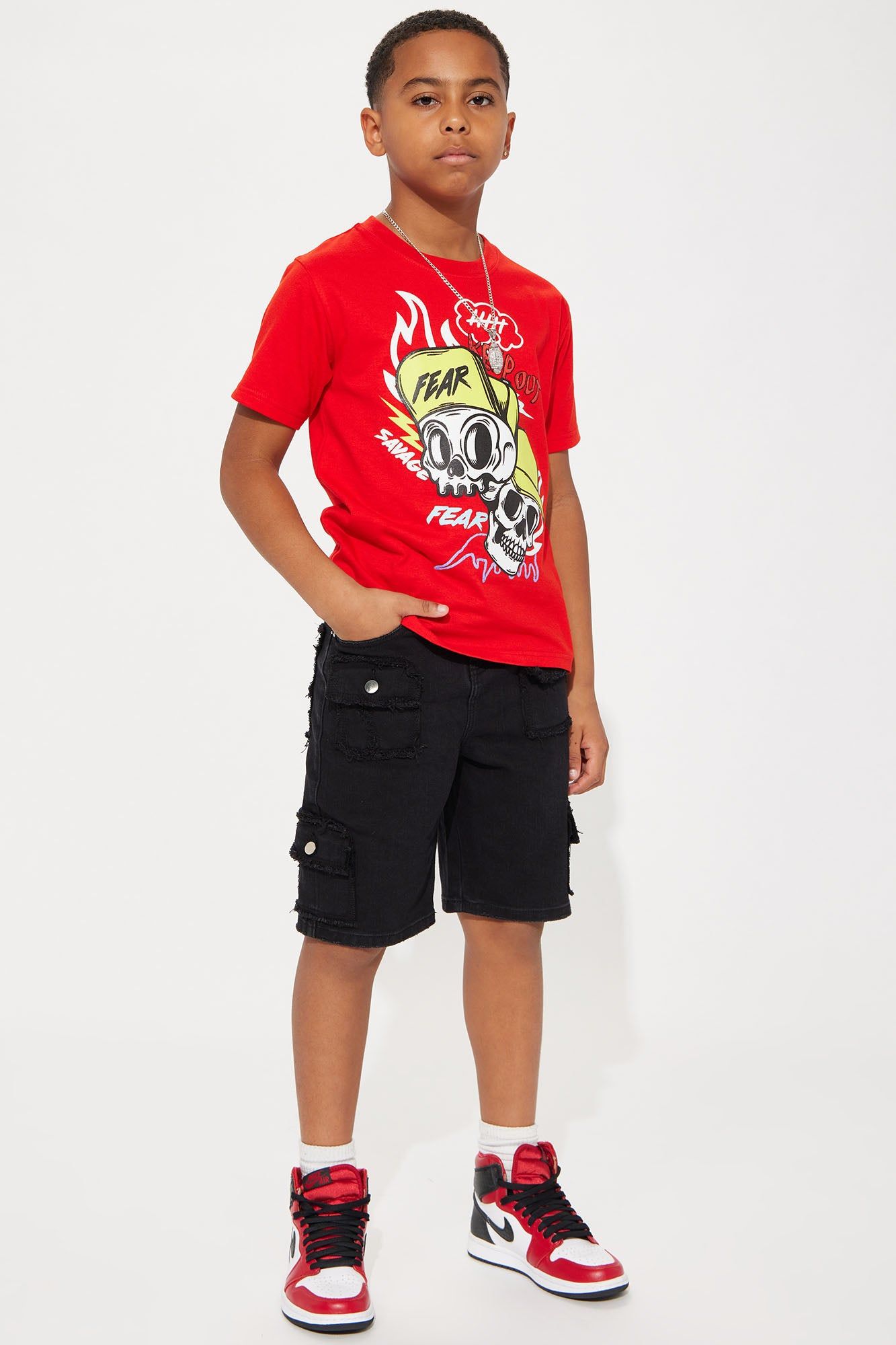 Mini Rebel Short Sleeve Tee - Red sold by Fashion Nova