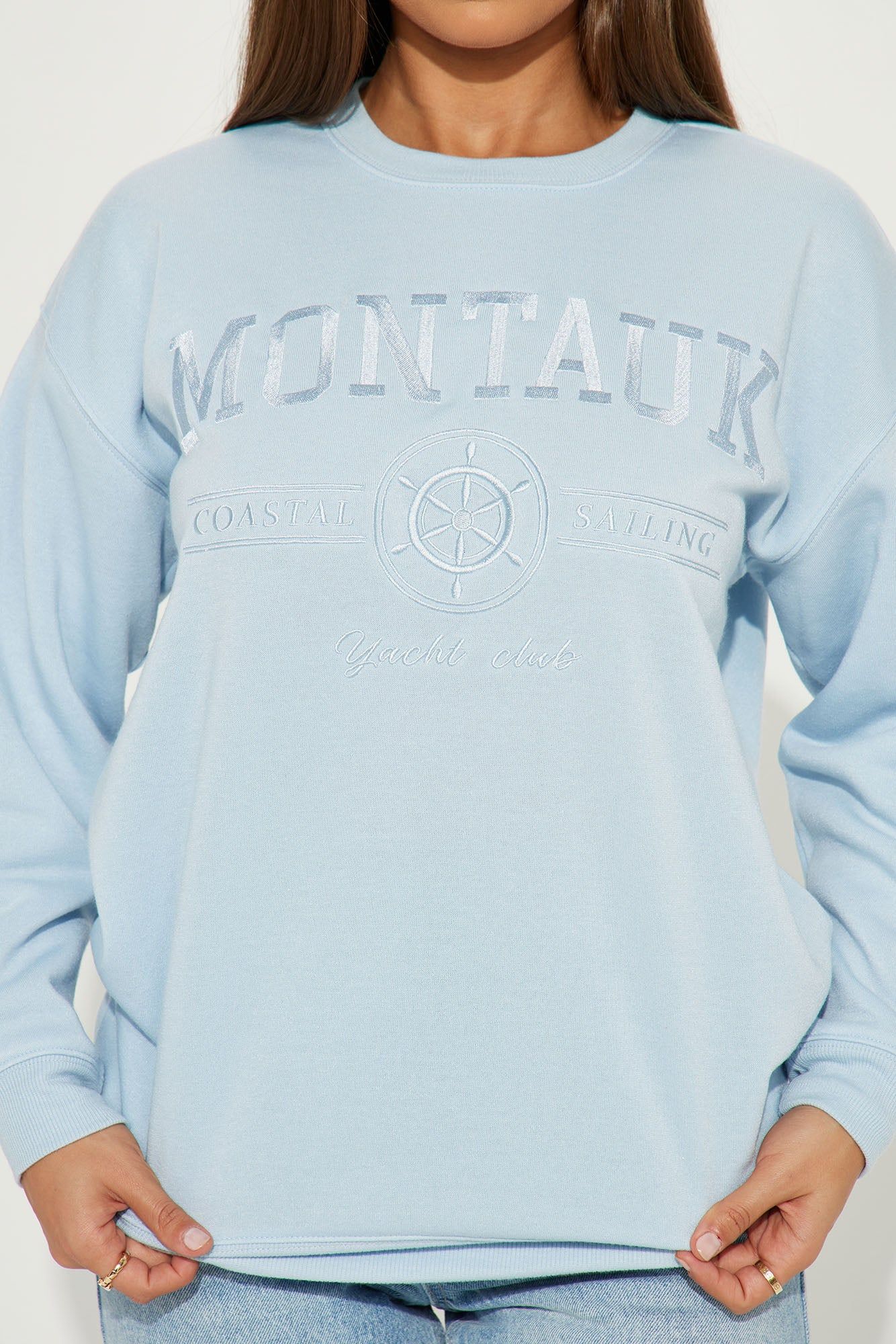 Weekend Vibes Embroidered Sweatshirt - Blue sold by Fashion Nova product image thumbnail 3