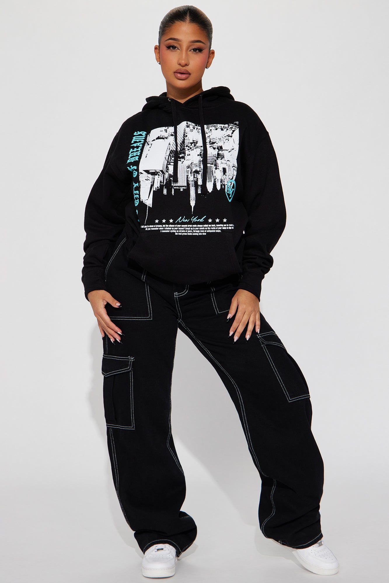 New York Blessed Love Hoodie - Black sold by Fashion Nova product image thumbnail 2