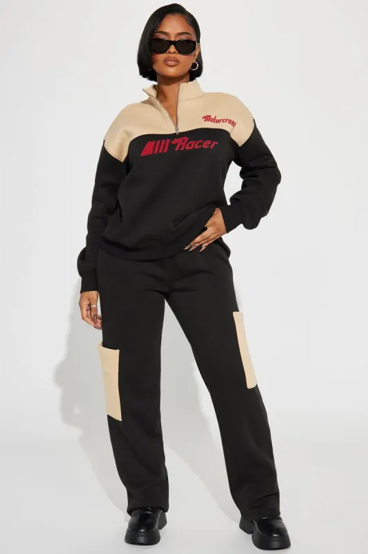 All Star Racer Pant Set - Black/combo sold by Fashion Nova