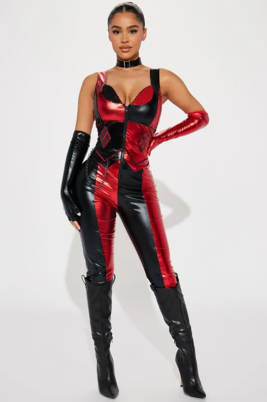 Vicious Ex Girlfriend 4 Piece Costume Set - Black/Red sold by Fashion Nova