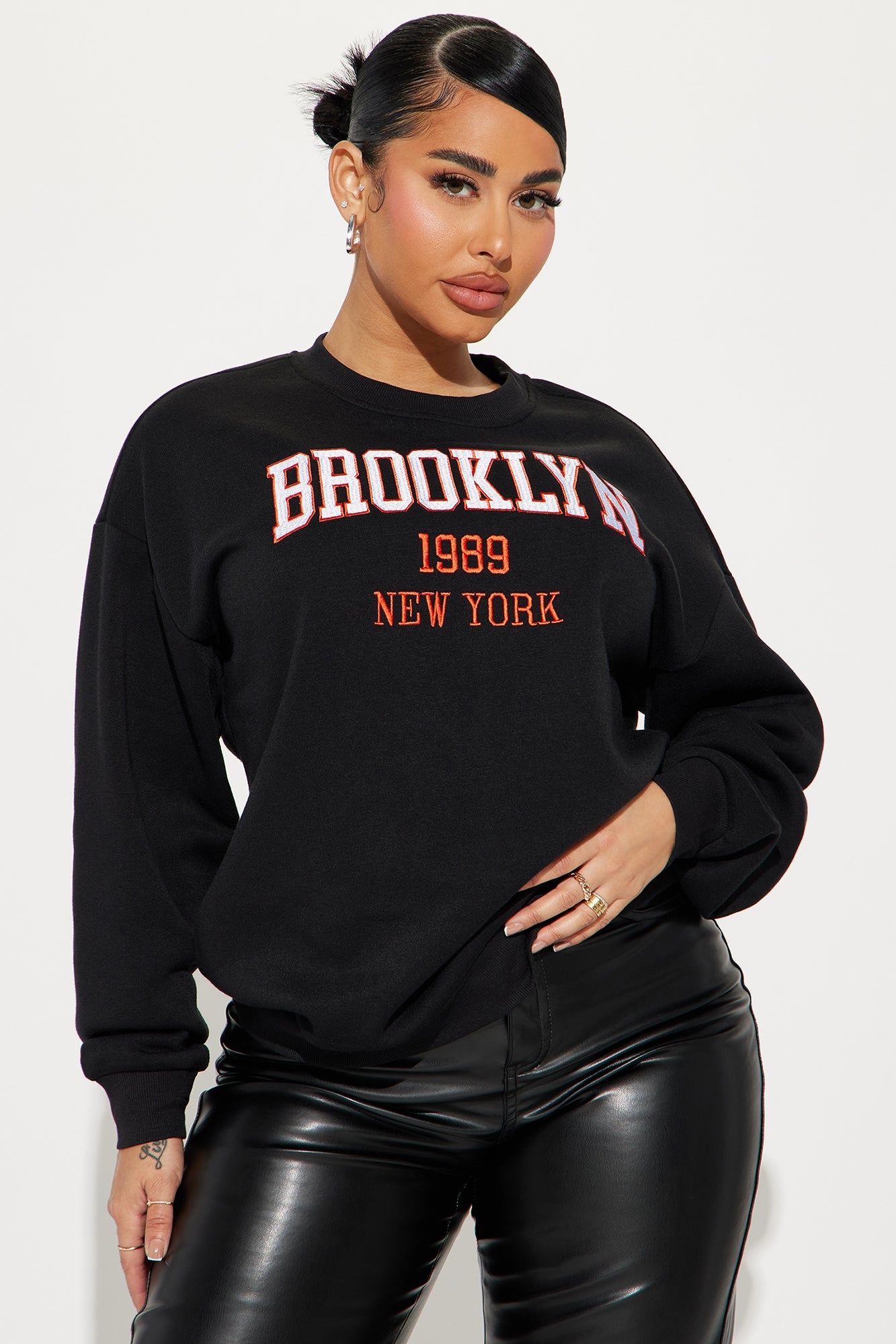 Brooklyn New York Sweatshirt - Black sold by Fashion Nova