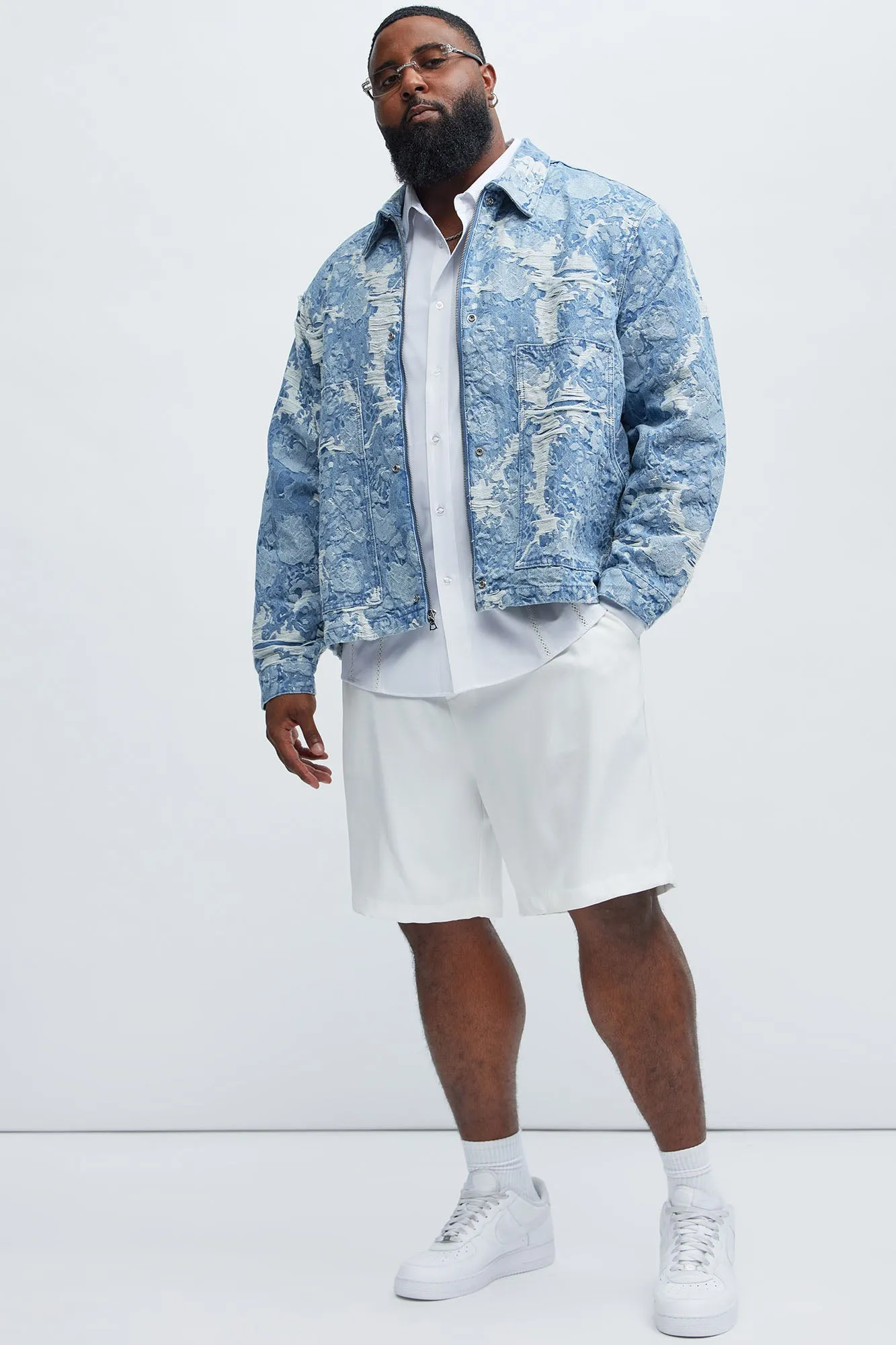 Inspired Denim Rivet Work Jacket - Light Wash - Light Wash sold by Fashion Nova product image thumbnail 2