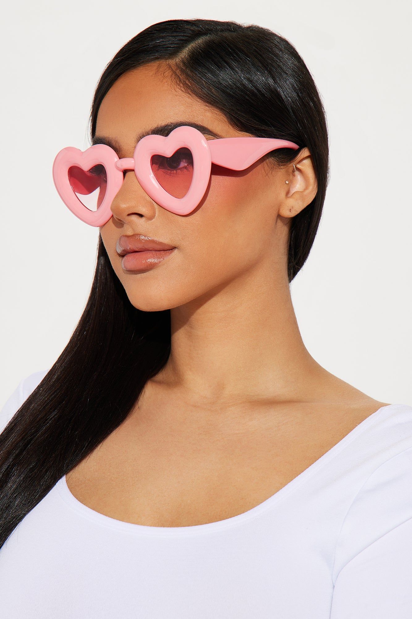 Hearts For My Eyes Sunglasses - Pink sold by Fashion Nova