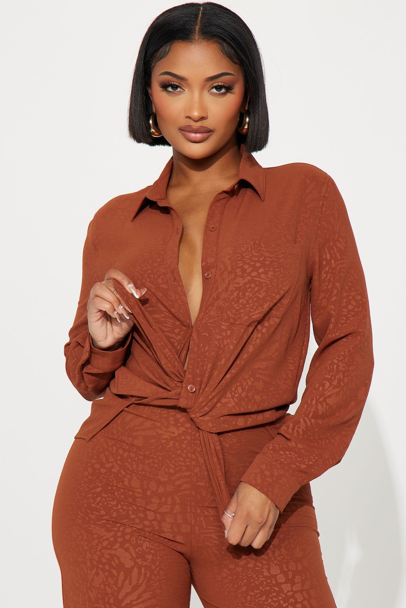 Wild Side Pant Set - Chocolate sold by Fashion Nova product image thumbnail 3