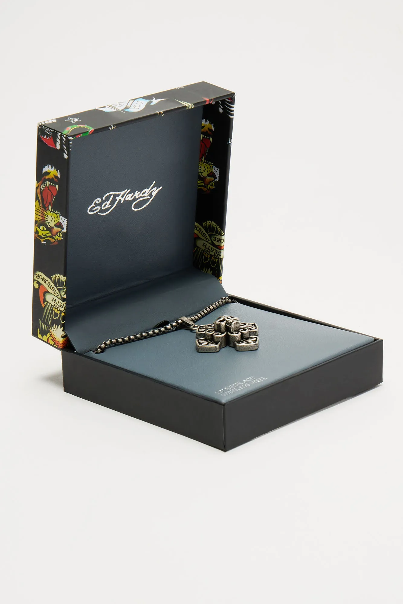 Ed Hardy Metal Necklace Chain - Silver sold by Fashion Nova product image thumbnail 4