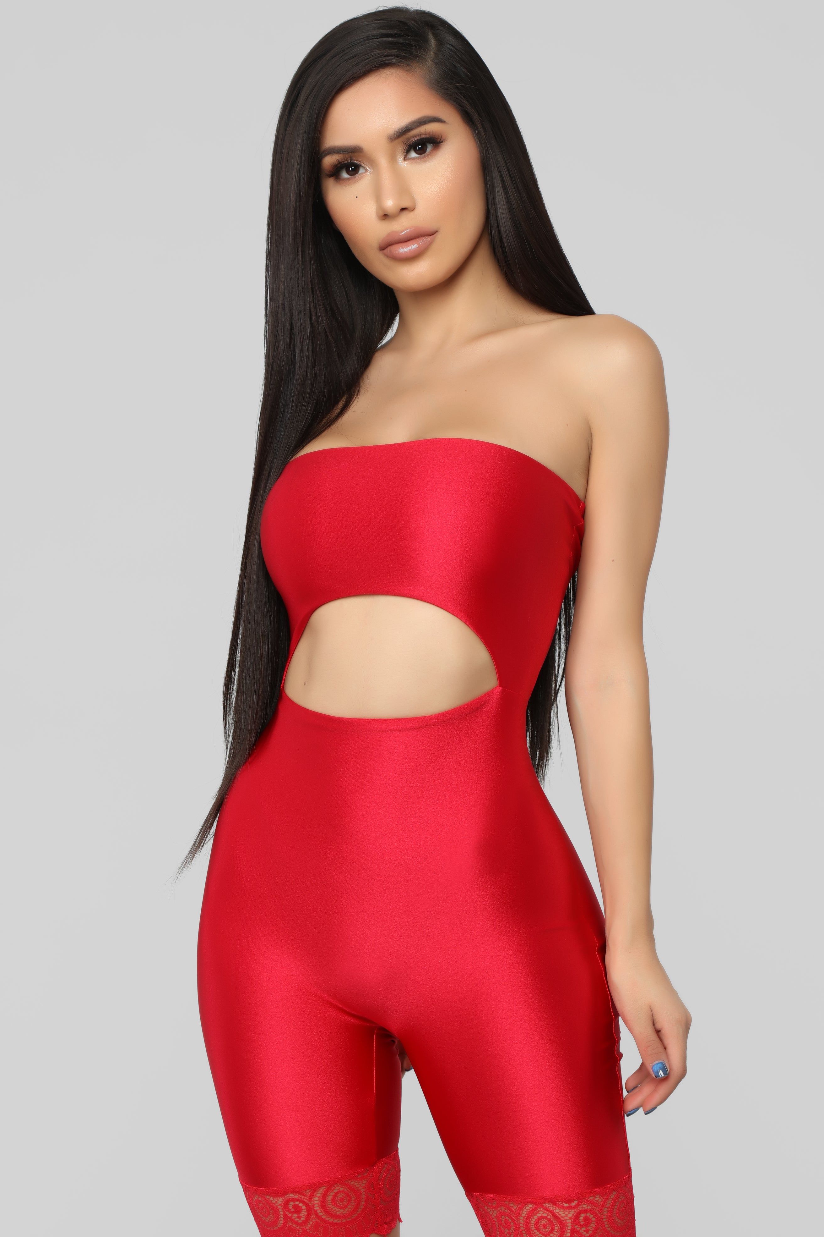 Subtle Romance Romper - Red sold by Fashion Nova product image thumbnail 3