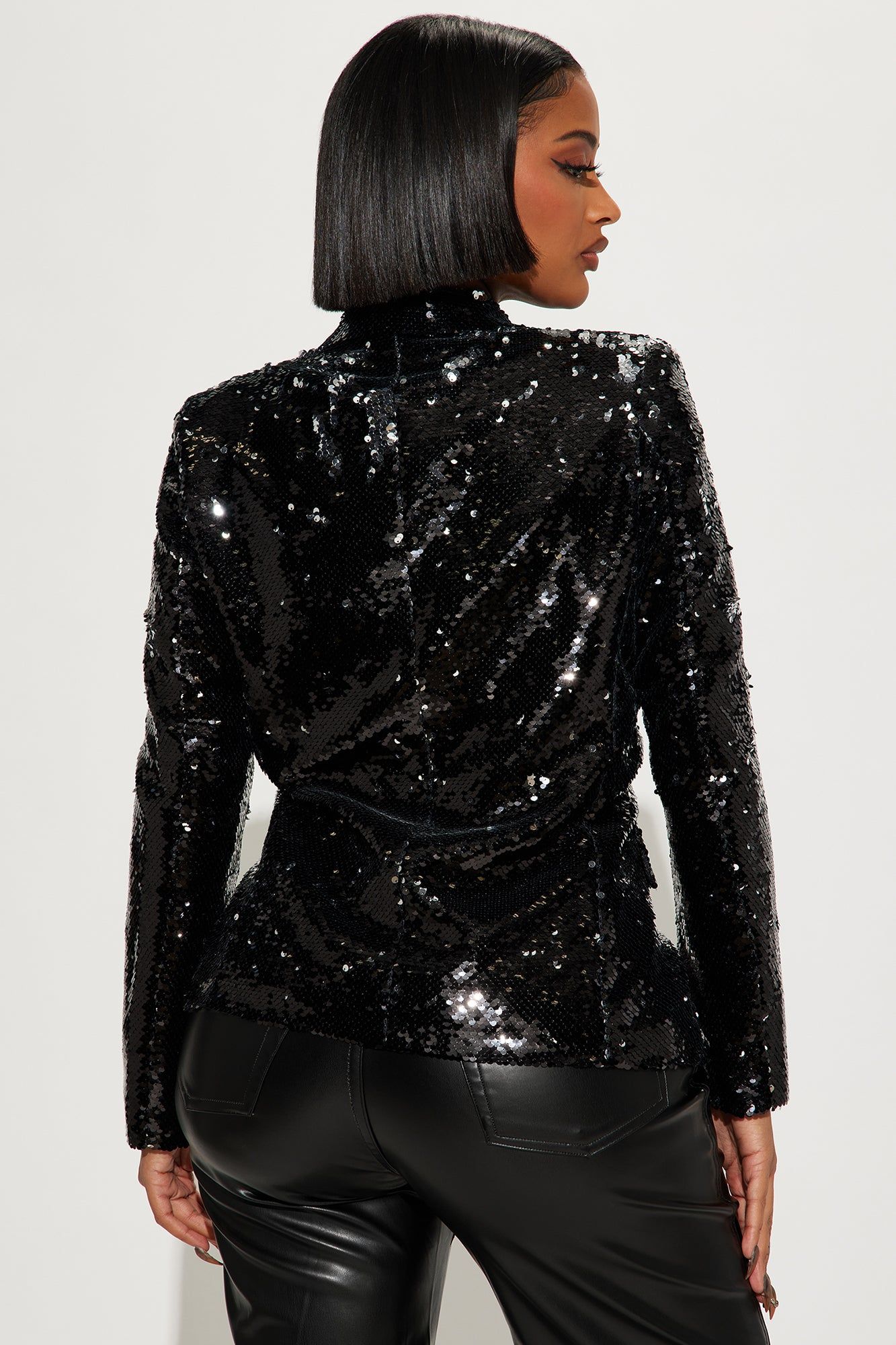 The Party Never Stops Sequin Blazer - Black sold by Fashion Nova product image thumbnail 3