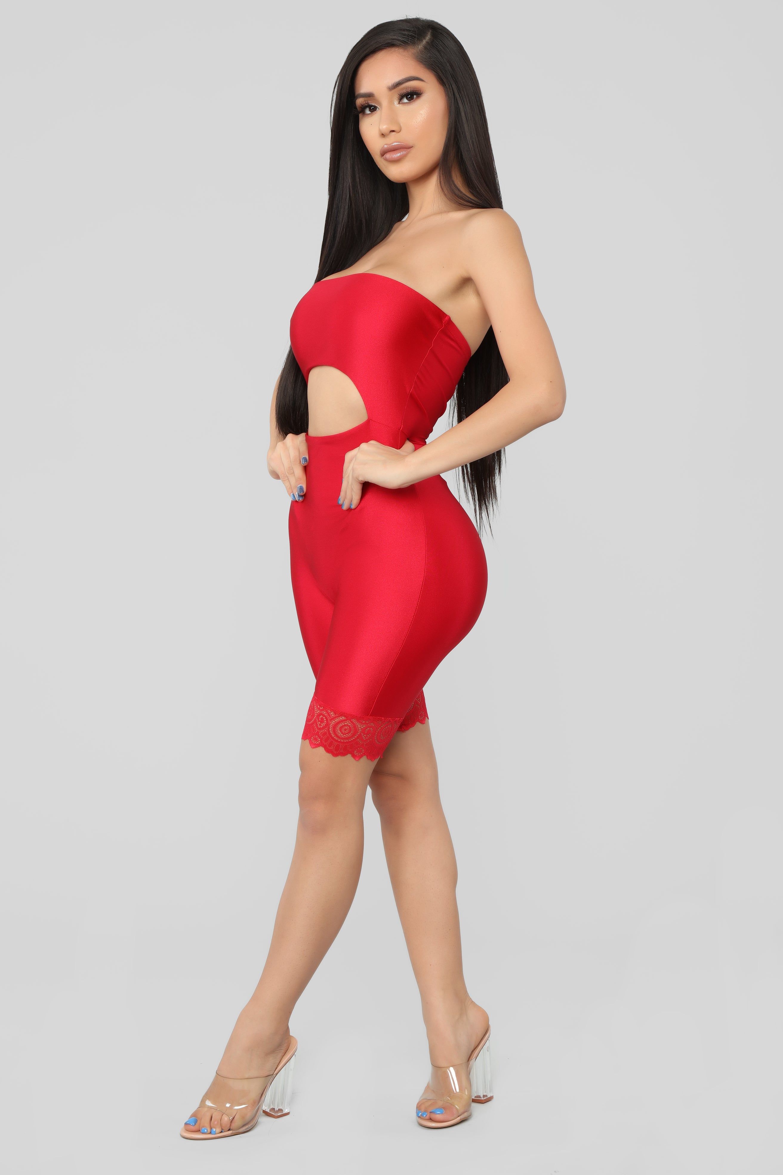 Subtle Romance Romper - Red sold by Fashion Nova product image thumbnail 2