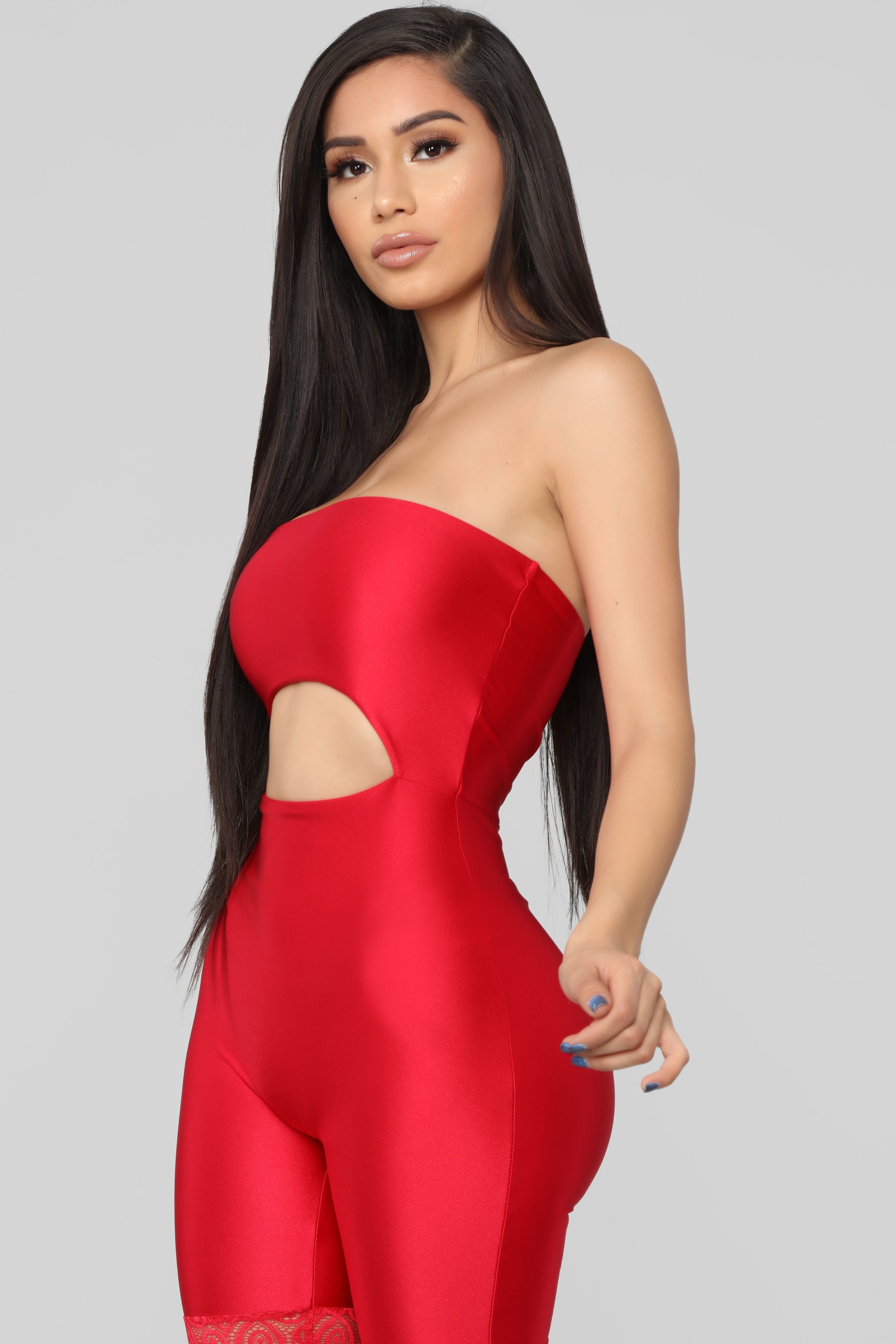 Subtle Romance Romper - Red sold by Fashion Nova product image thumbnail 4
