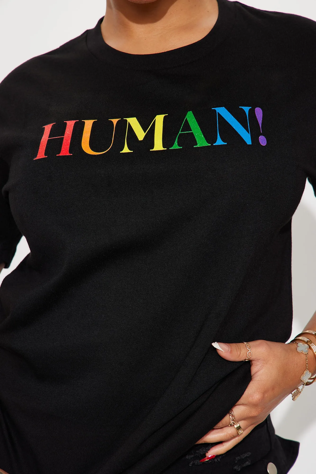 We Are All Human Pride Tee - Black sold by Fashion Nova product image thumbnail 3