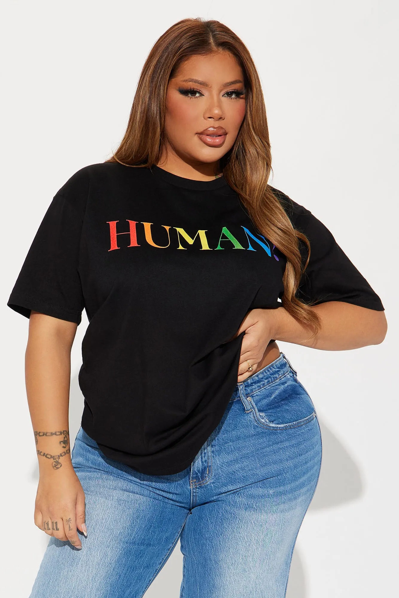 We Are All Human Pride Tee - Black sold by Fashion Nova product image thumbnail 4