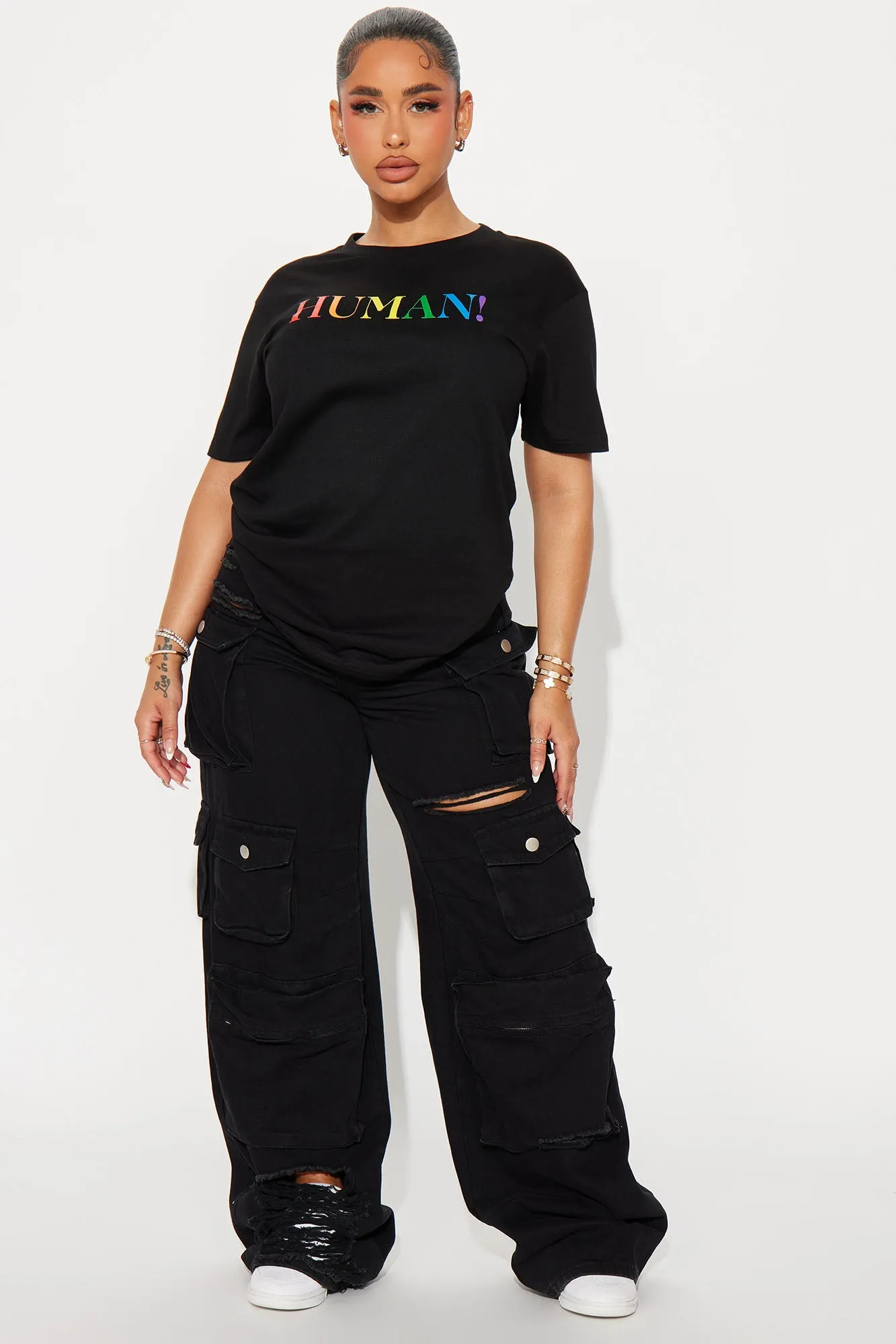 We Are All Human Pride Tee - Black sold by Fashion Nova product image thumbnail 2