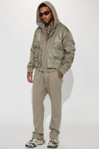 Day By Day Utility Bomber Jacket - Olive sold by Fashion Nova