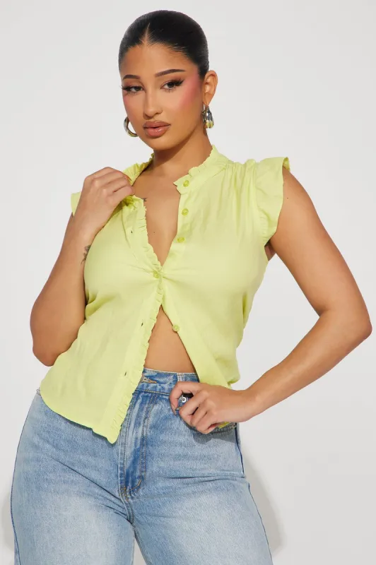 Hope Linen Shirt - Lime sold by Fashion Nova